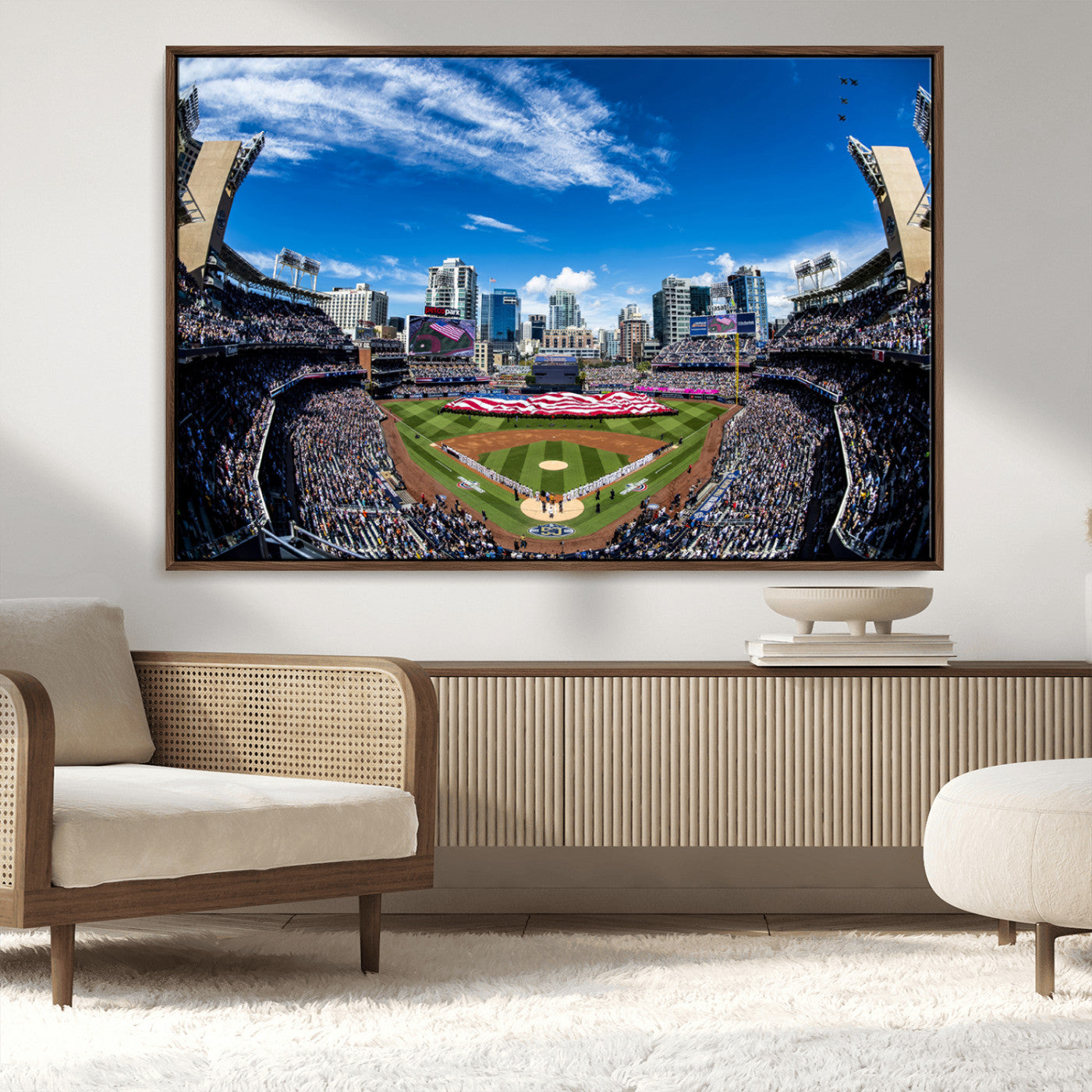 MGV-FC-36X24 - San Diego Padres Baseball Team Print - Petco Park Stadium Wall Art Canvas Print