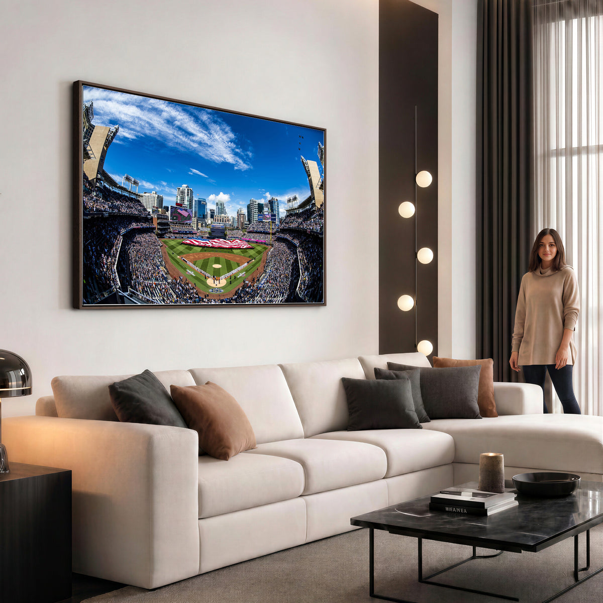 52297-MGV-CV-36X24 - San Diego Padres Baseball Team Print, Petco Park Stadium