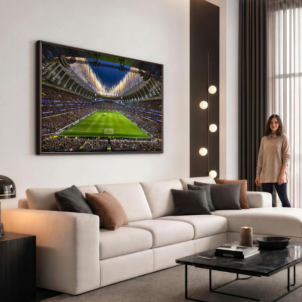 40157-MGV-CV-36X24 - Tottenham Hotspur Football Team Print, London Tottenham Hotspur Stadium Wall Art