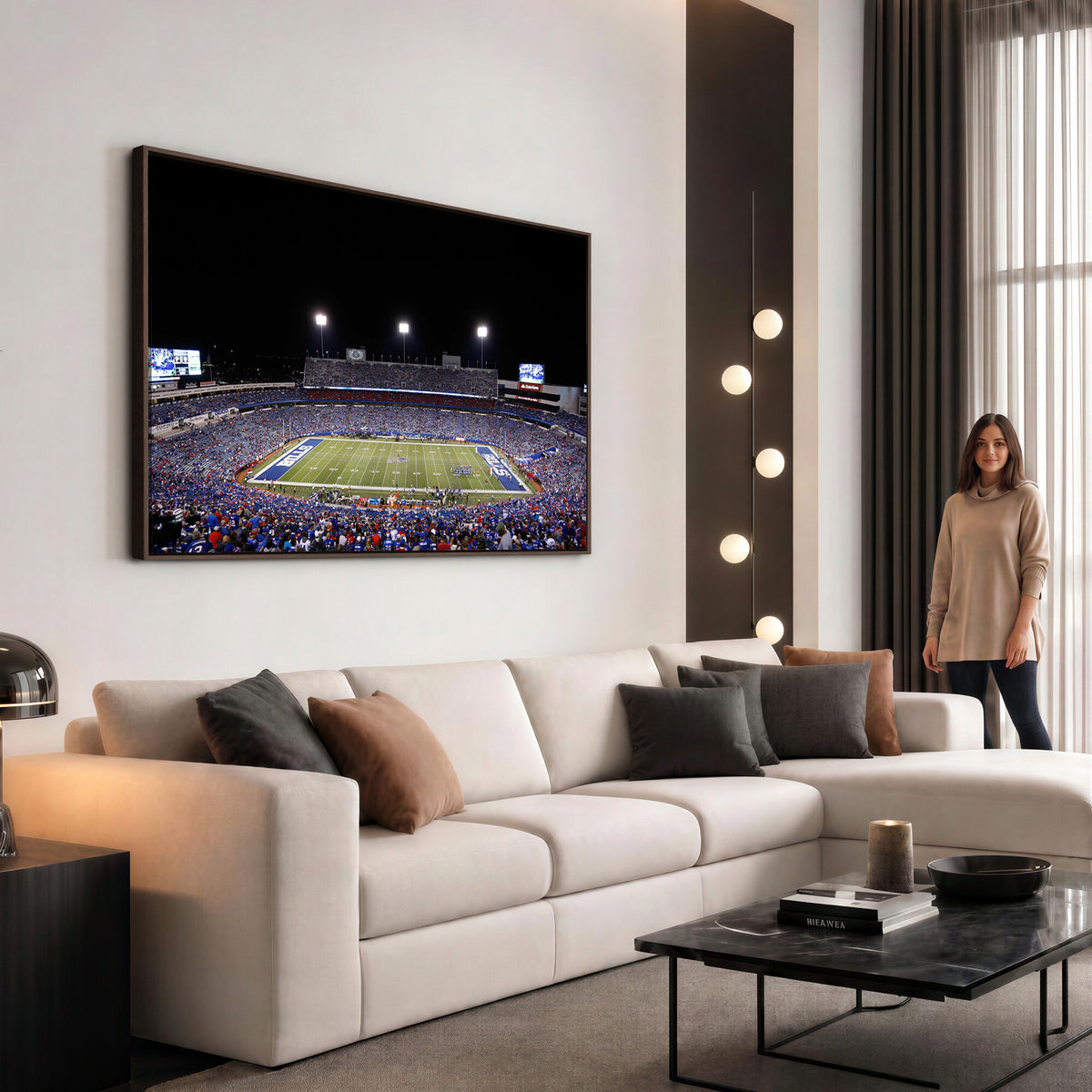 59036-MGV-CV-36X24 - Buffalo Bills Wall Art, Buffalo Bills Stadium Canvas Print for Sports Decor