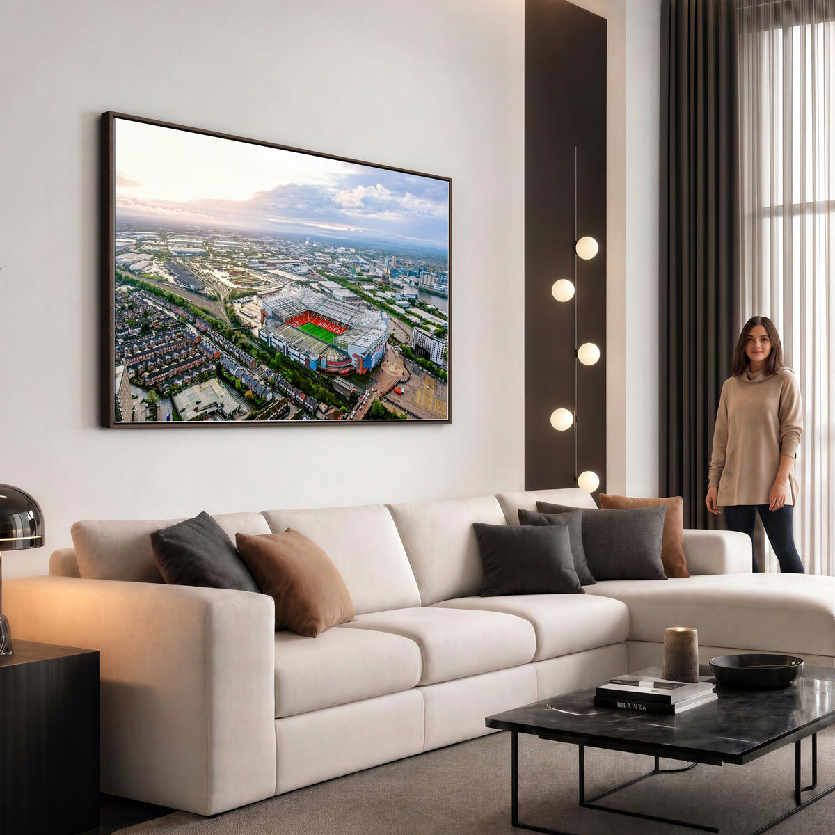 85657-MGV-CV-36X24 - Old Trafford Manchester United Stadium Wall Art Canvas Print