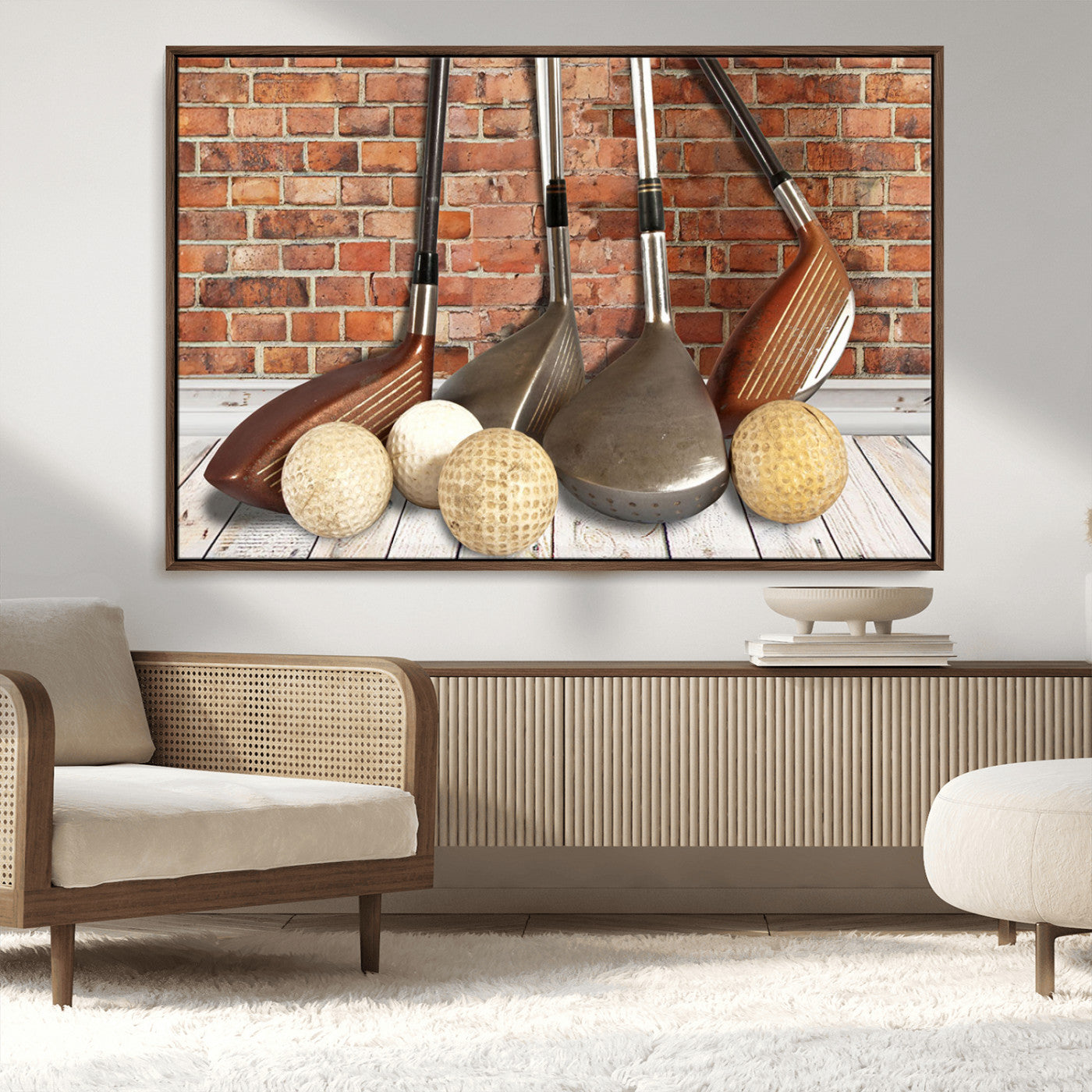 MGV-FC-36X24 - Vintage Golf Ball Wall Art Canvas Print | Golf Decor for Man Cave or Office | Ready to Hang and