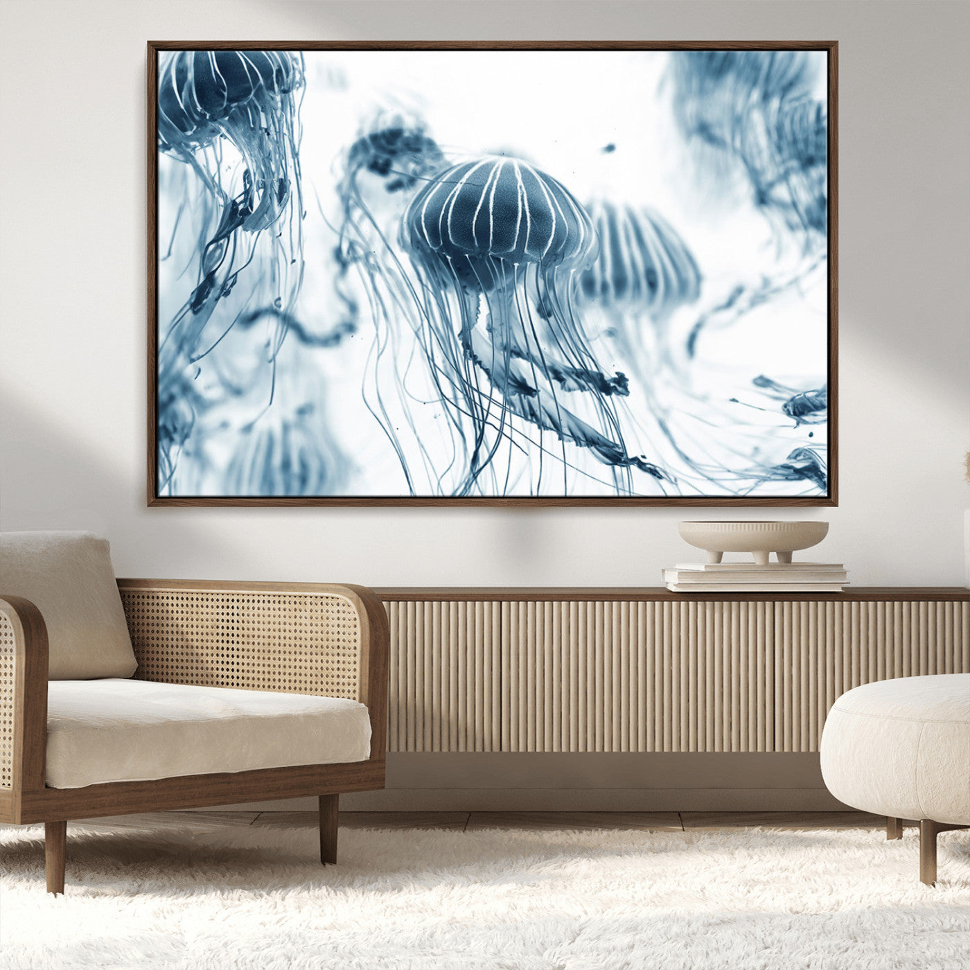 MGV-FC-36X24 - Abstract Jellyfish Canvas Print Wall Art
