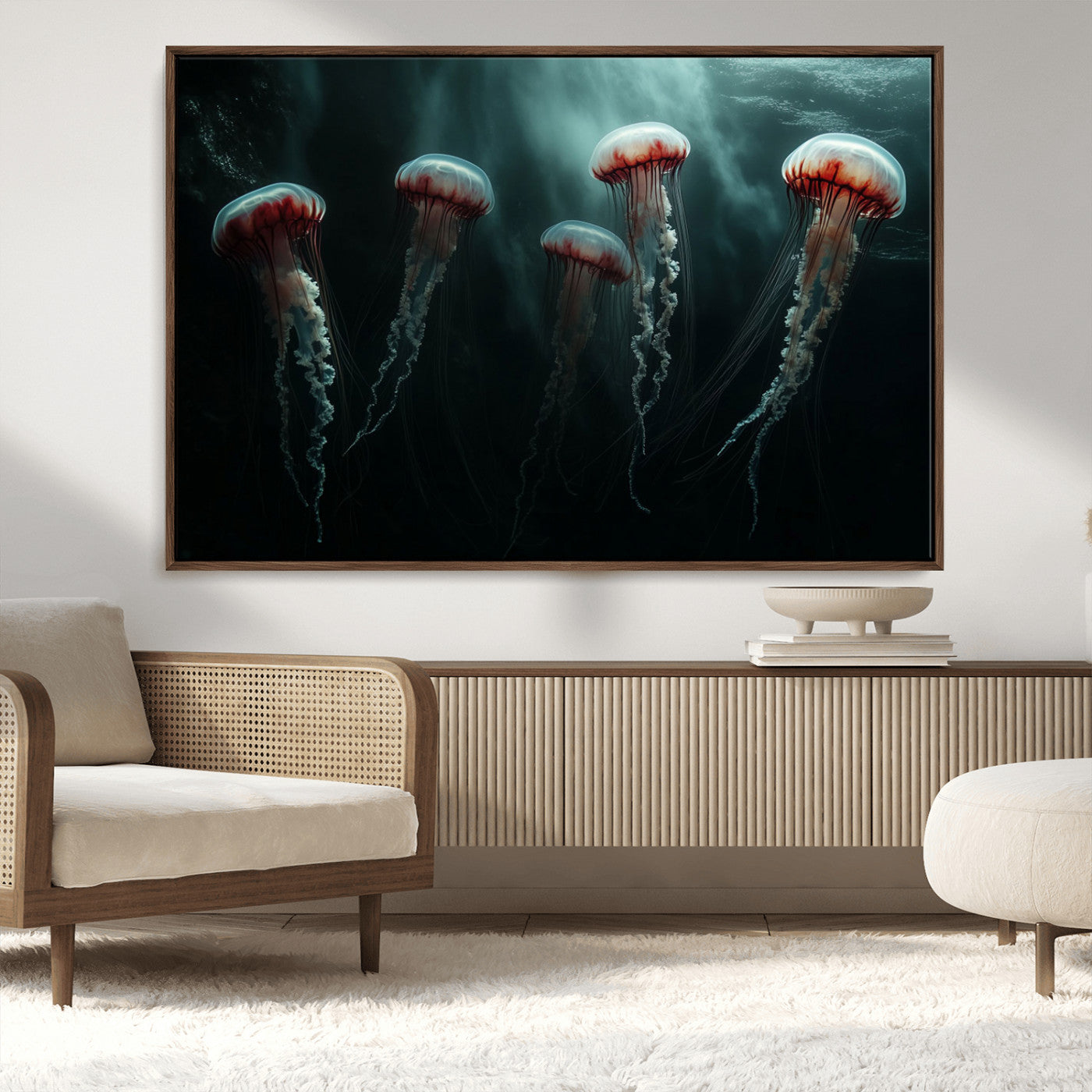 MGV-FC-36X24 - Abstract Jellyfish Wall Art Canvas Print