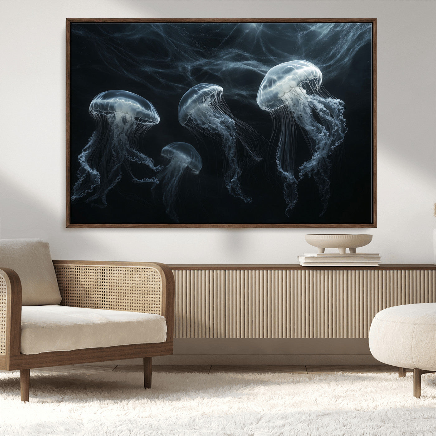 MGV-FC-36X24 - Jellyfish Wall Art Canvas Print, Elegant Wall Decor