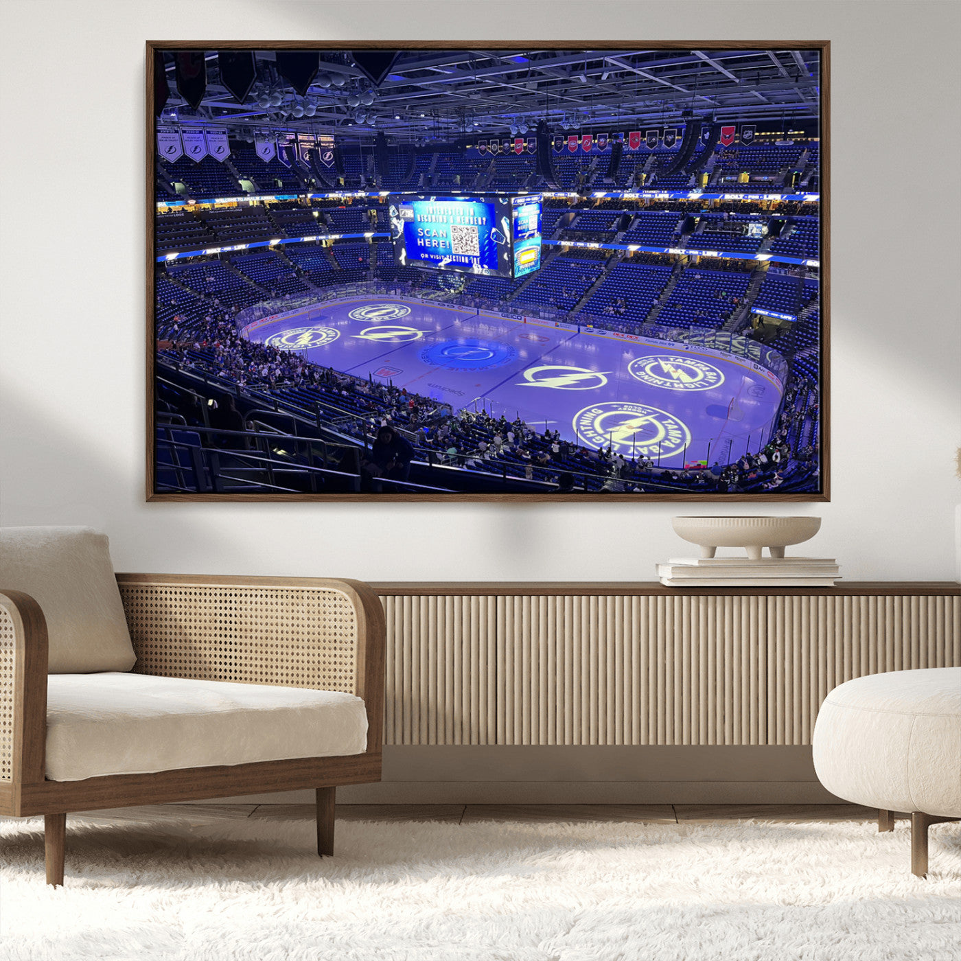 MGV-FC-36X24 - Amalie Arena Florida Wall Art Canvas Print - NHL Hockey Stadium Print Wall Art