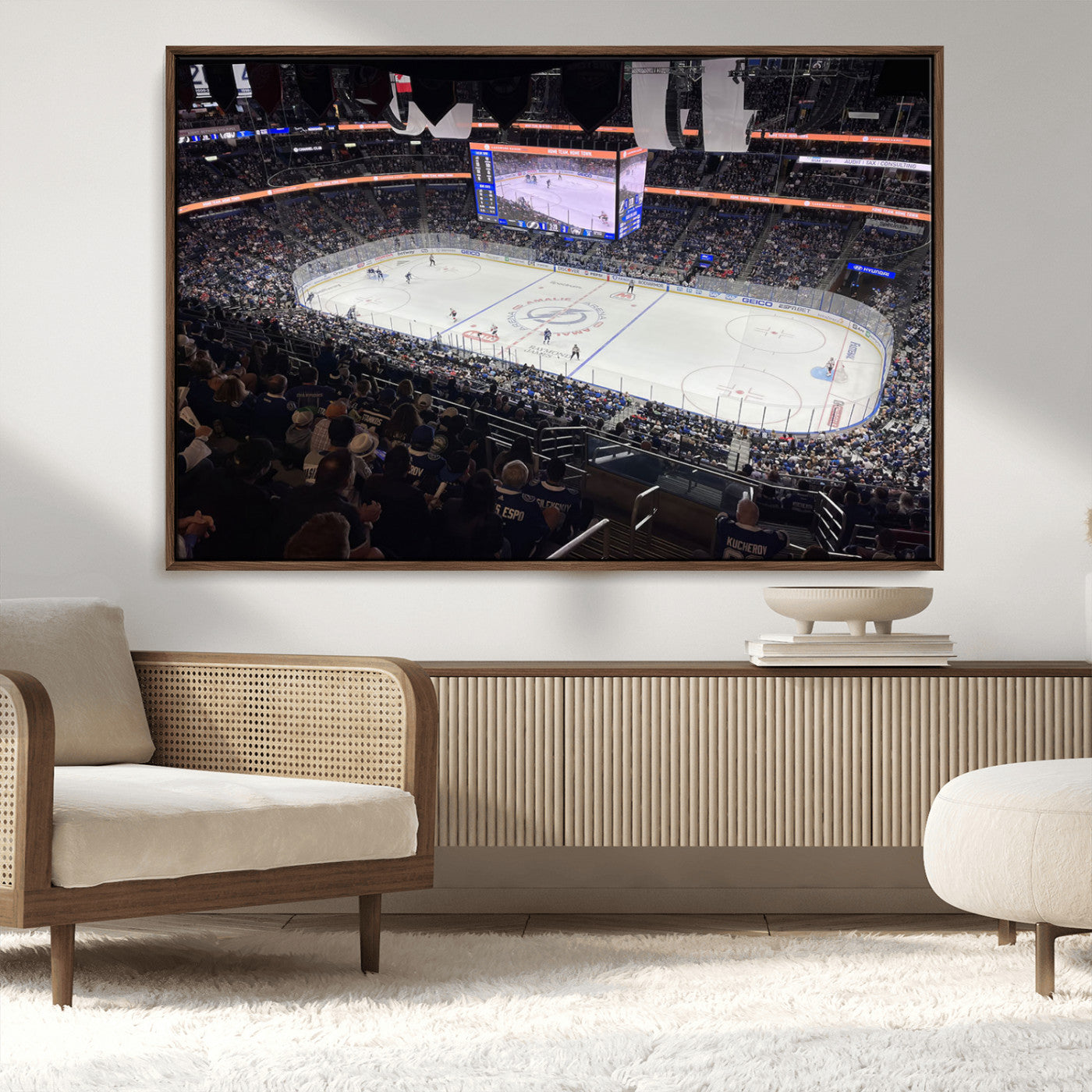 MGV-FC-36X24 - Amalie Arena Florida Wall Art Canvas Print - NHL Hockey Stadium Print
