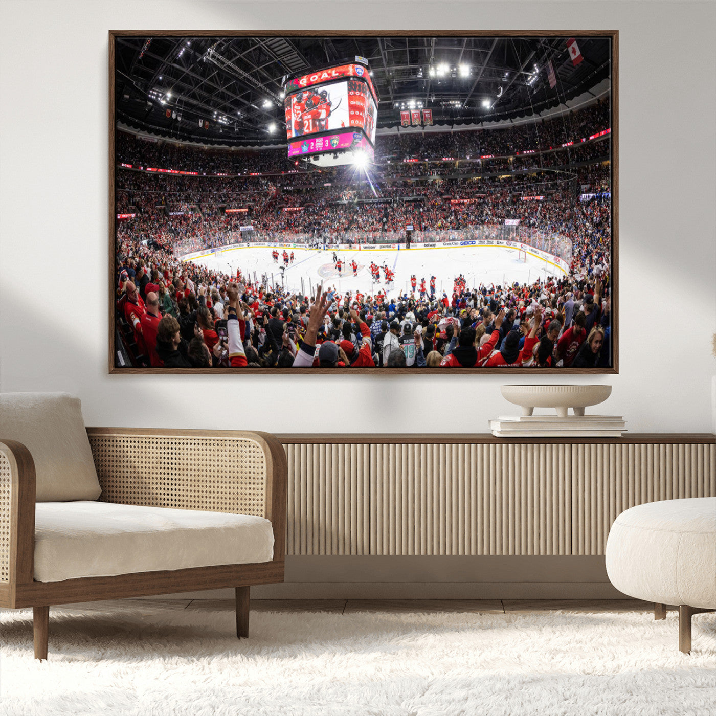 MGV-FC-36X24 - Amerant Bank Arena Wall Art Canvas Print - Basketball Arena Stadium Print