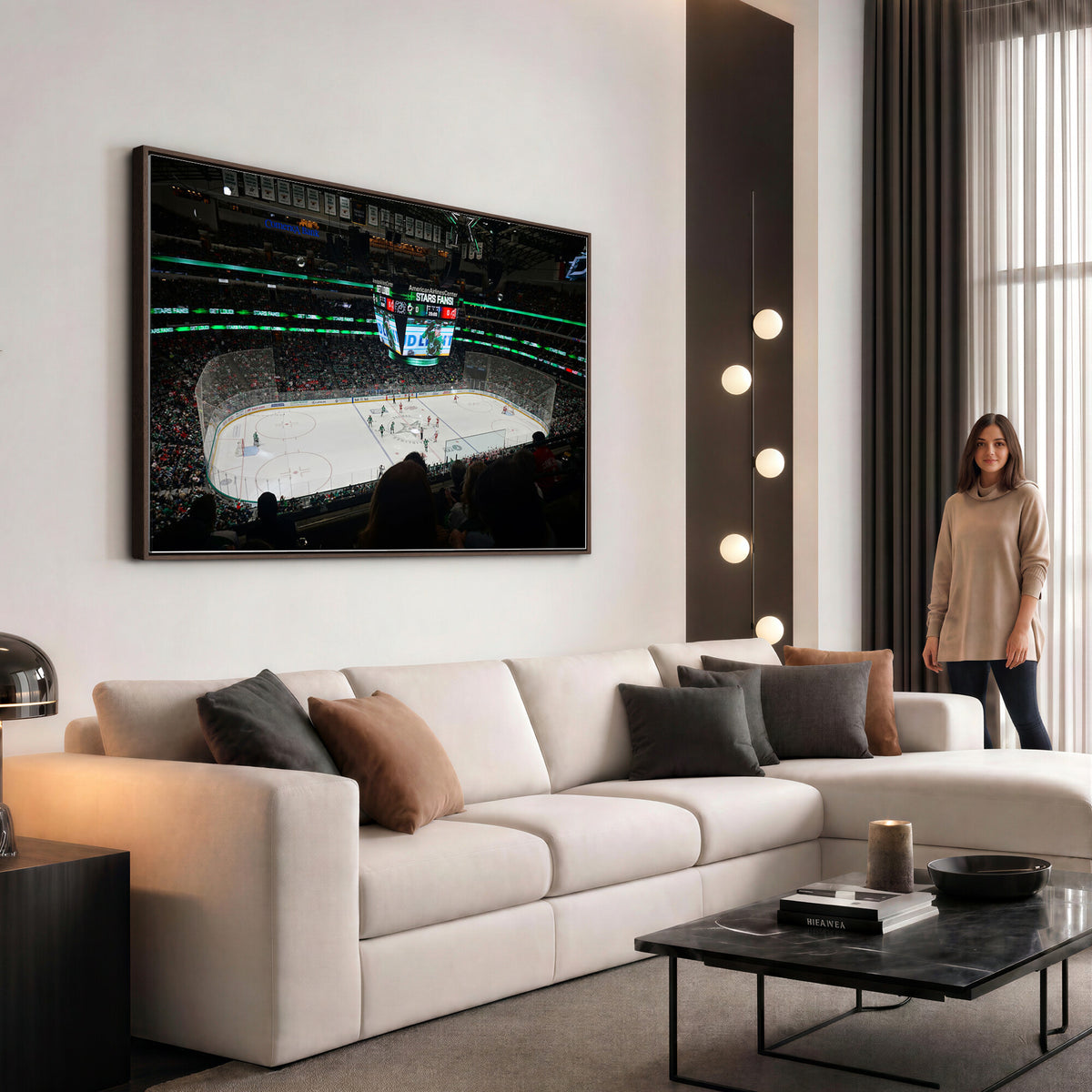 13876-MGV-CV-36X24 - American Airlines Center Dallas Stars Wall Art Canvas Print