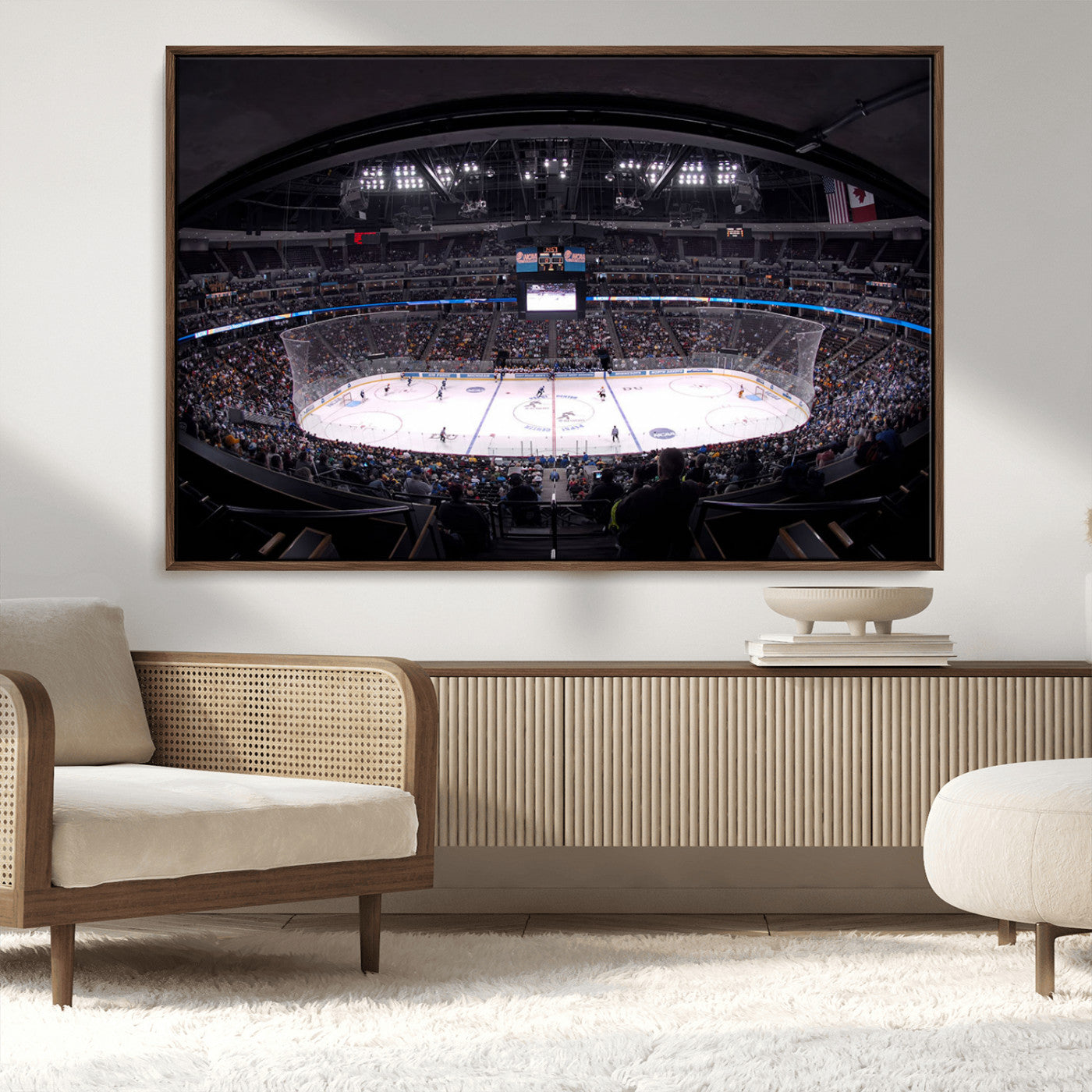 MGV-FC-36X24 - Ball Arena Denver Colorado Avalanche Hockey Team Wall Art Canvas Print - Denver Ice Hockey Stadium
