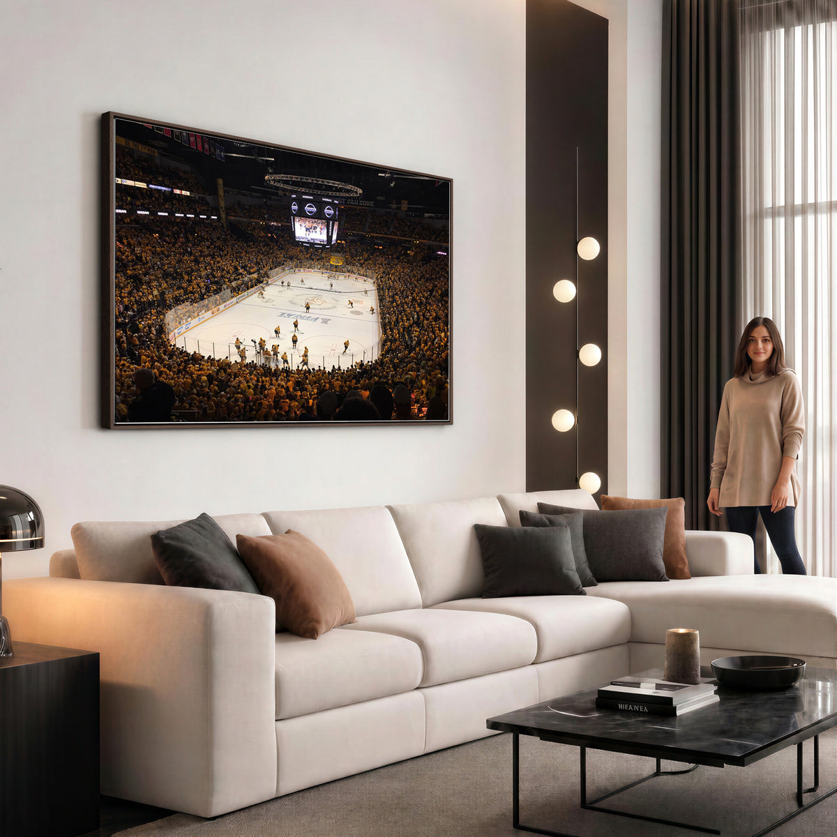 99407-MGV-CV-36X24 - Bridgestone Arena - Nashville Predators Hockey Team Print - Nashville Wall Art Canvas Print