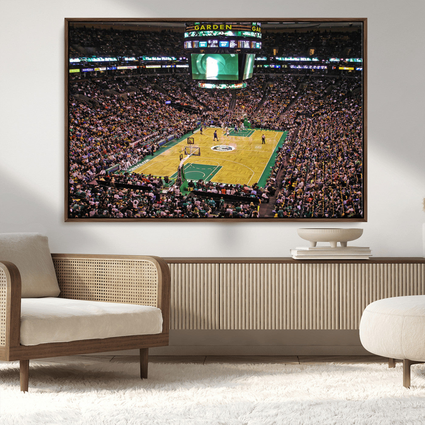 MGV-FC-36X24 - Celtics Game Versus The Timberwolves | Baseball Stadium Wall Art | Canvas Print | Ready to Hang