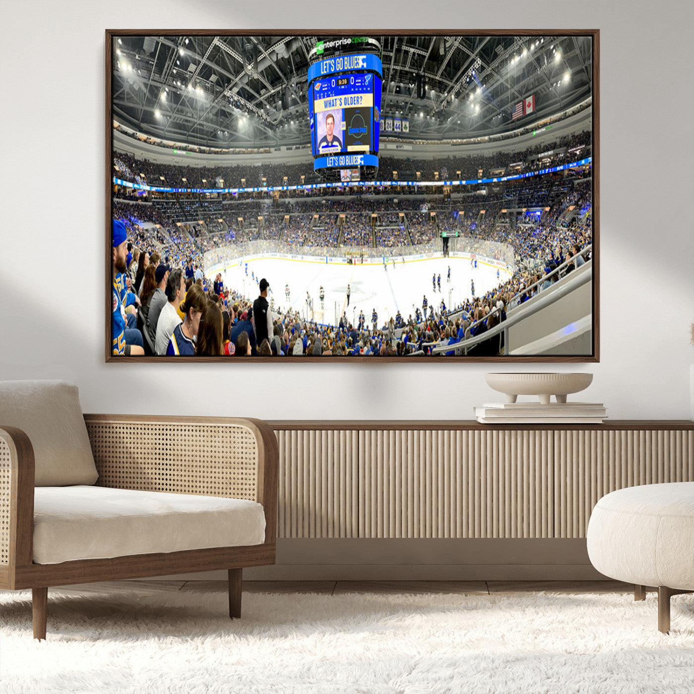MGV-FC-36X24 - Enterprise Center | Missouri St. Louis Blues Ice Hockey Stadium Wall Art | Canvas Print | Ready to