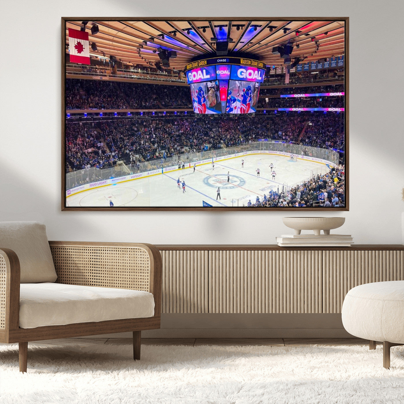 MGV-FC-36X24 - Madison New York Rangers Hockey Stadium Wall Art Canvas Print