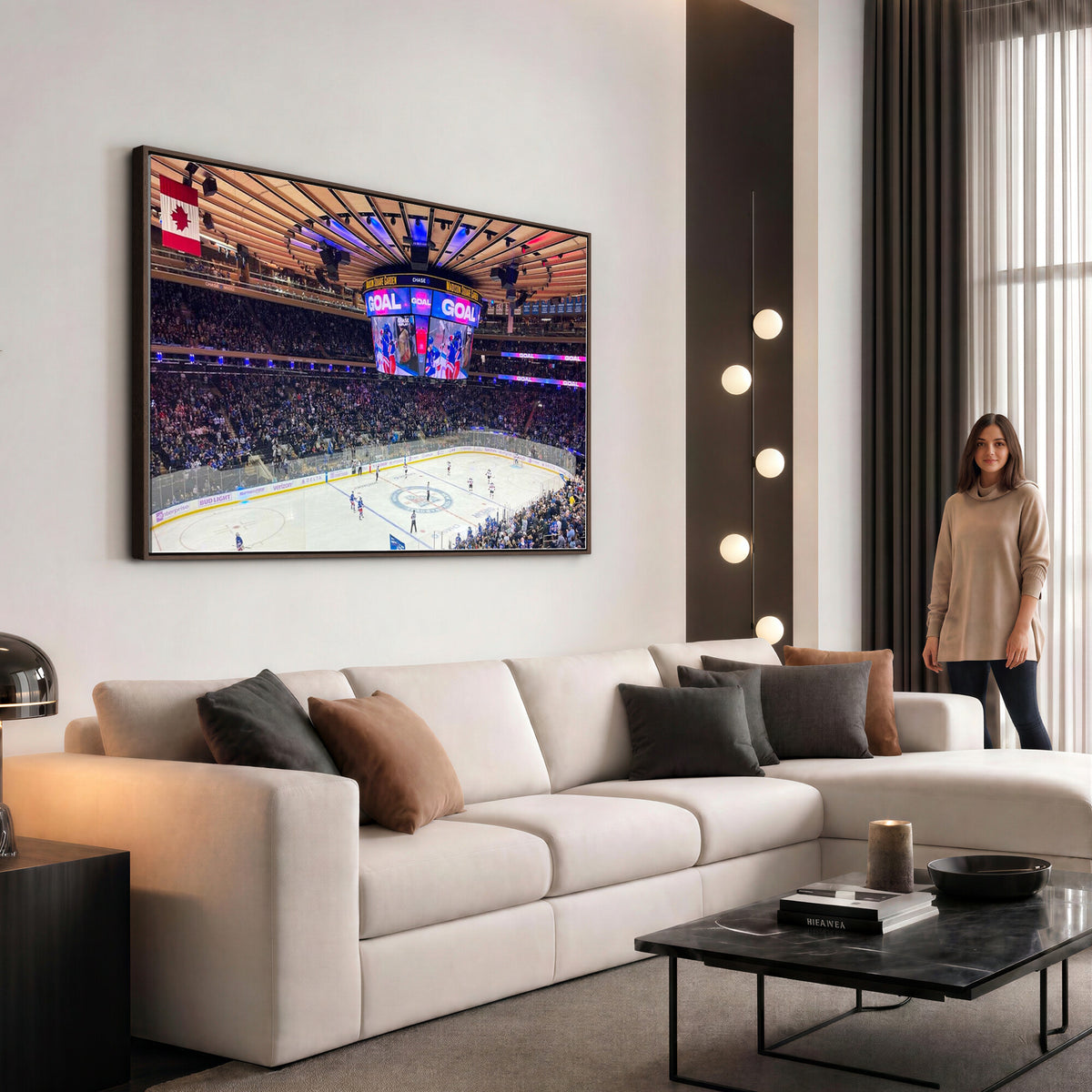 36401-MGV-CV-36X24 - Madison Square Garden New York Rangers Hockey Stadium Wall Art Canvas