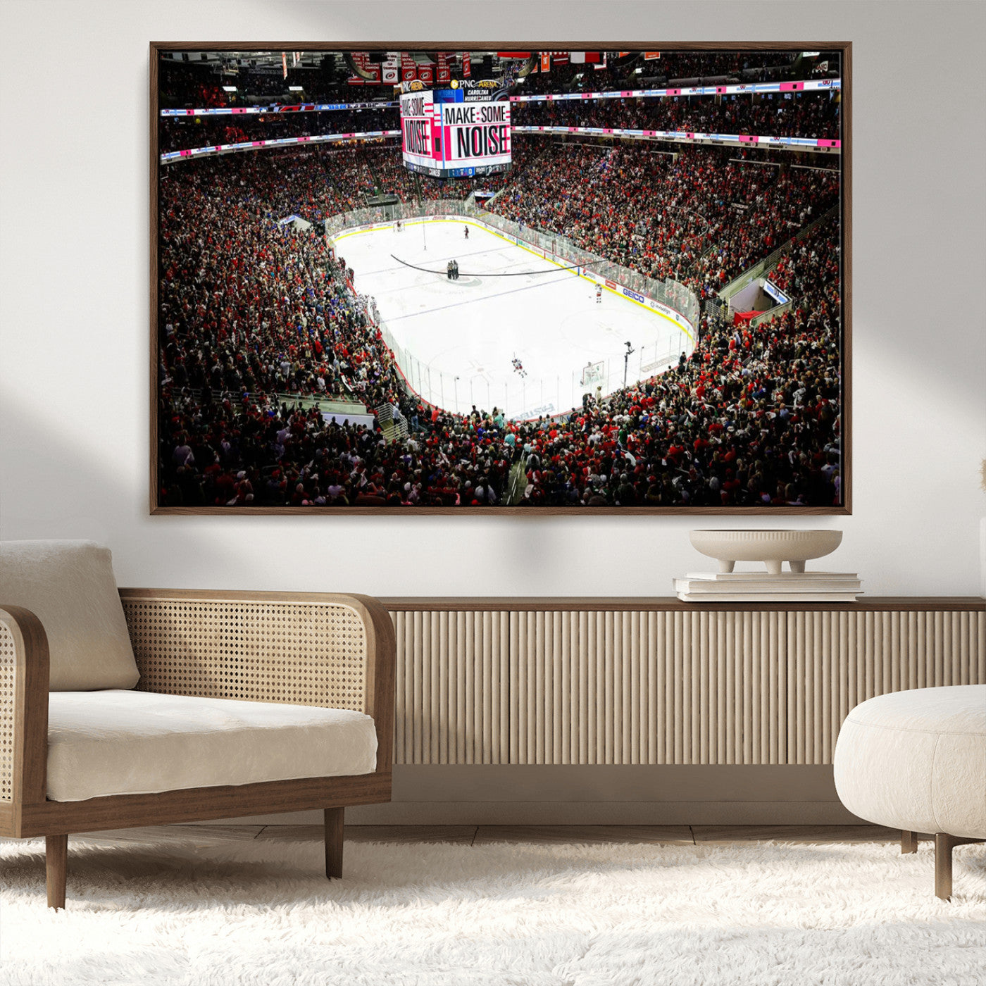 MGV-FC-36X24 - PNC Arena Raleigh North Carolina Hurricanes Hockey Stadium Wall Art Canvas, North Carolina