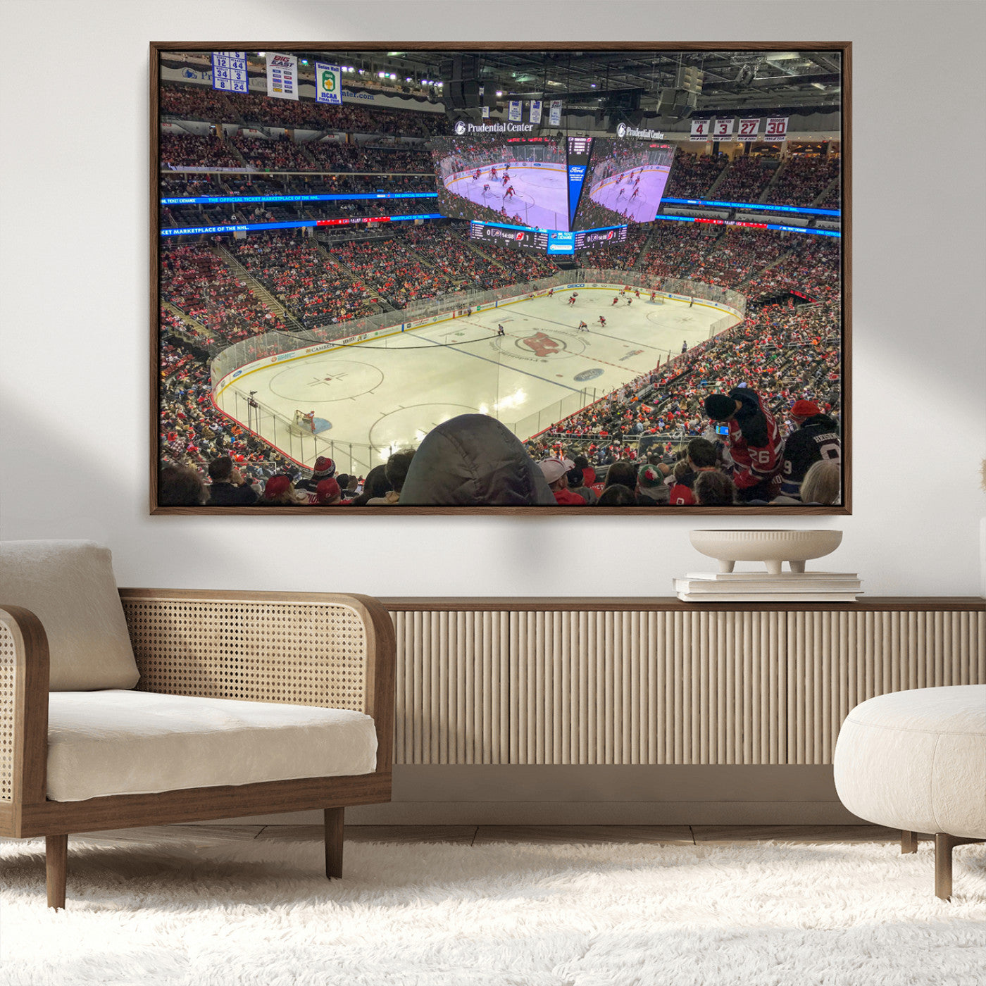 MGV-FC-36X24 - Prudential Center Newark New Jersey Devils Hockey Stadium, New Jersey Devils Hockey Stadium Canvas