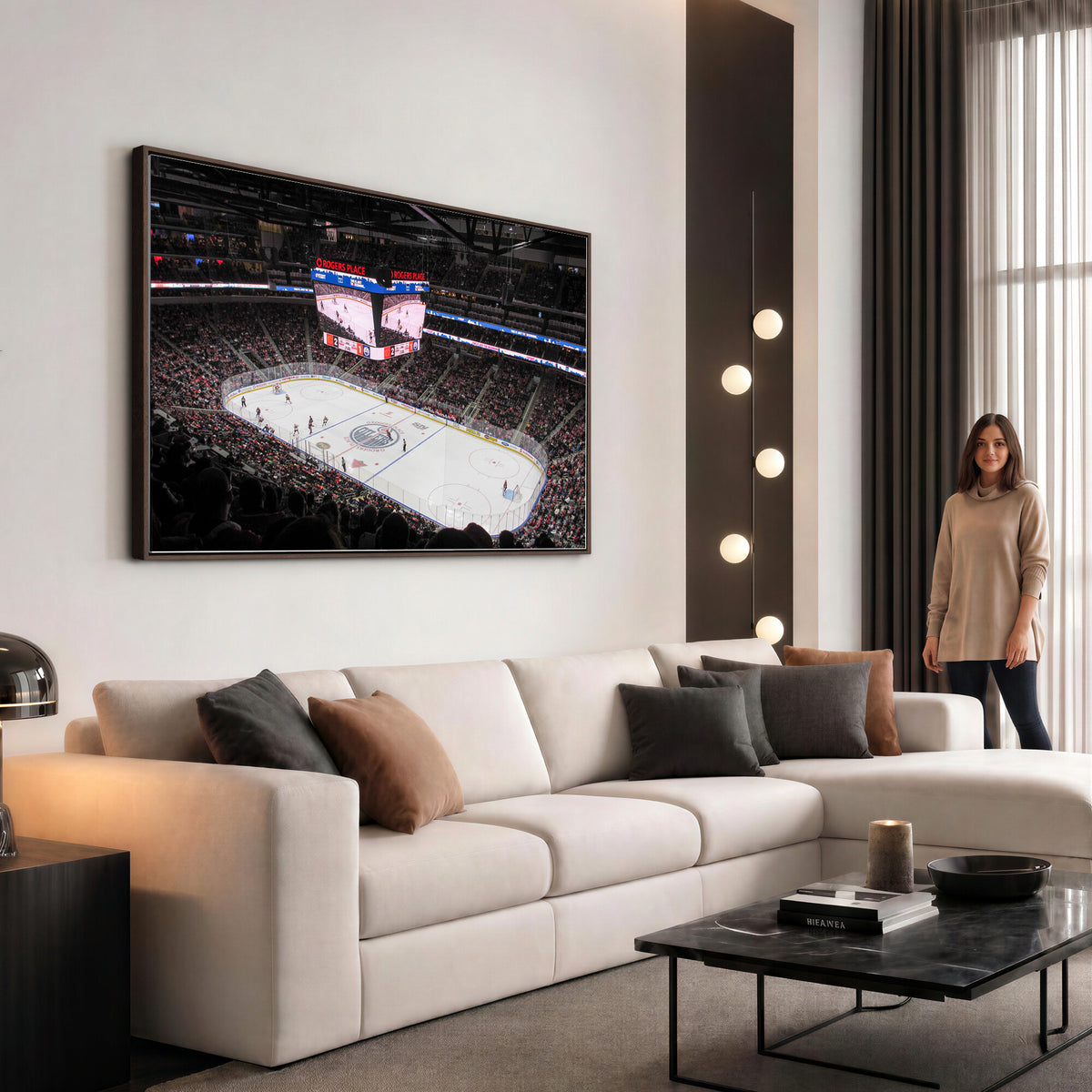 71180-MGV-CV-36X24 - Rogers Place Edmonton Oilers Ice Hockey Stadium Wall Art