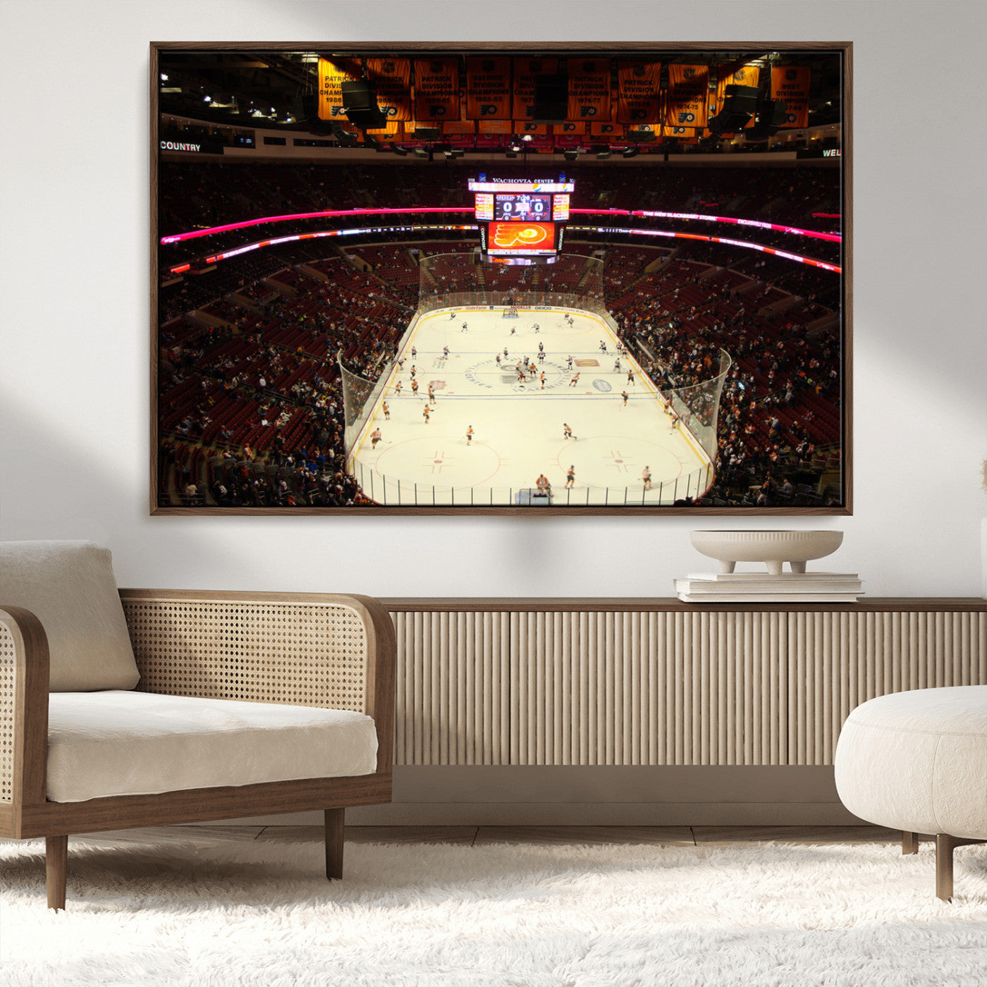 MGV-FC-36X24 - Wachovia Center Priort of Lyers Game Ice Hockey Stadium Canvas Print, Lyers Game Ice Hockey Stadium