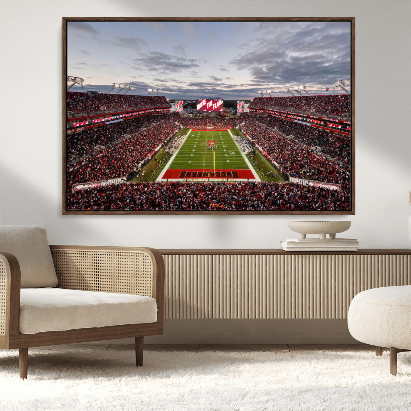 MGV-FC-36X24 - Florida Tampa Raymond James Stadium Wall Art Canvas Print - NFL Football Stadium Print Canvas