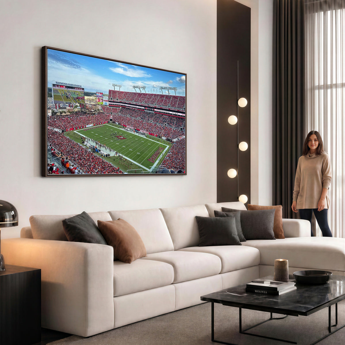 52828-MGV-CV-36X24 - Florida Tampa Raymond James Stadium Wall Art Canvas Print - NFL Football Stadium Print Canvas
