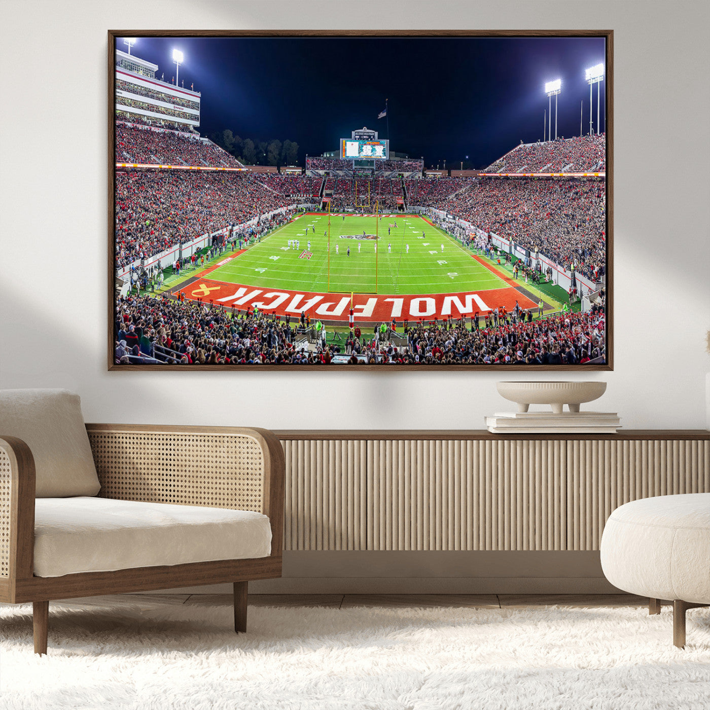 MGV-FC-36X24 - NC State Wolfpack Canvas Print - Raleigh Carter-Finley Stadium Wall Art, Football Team Canvas Print