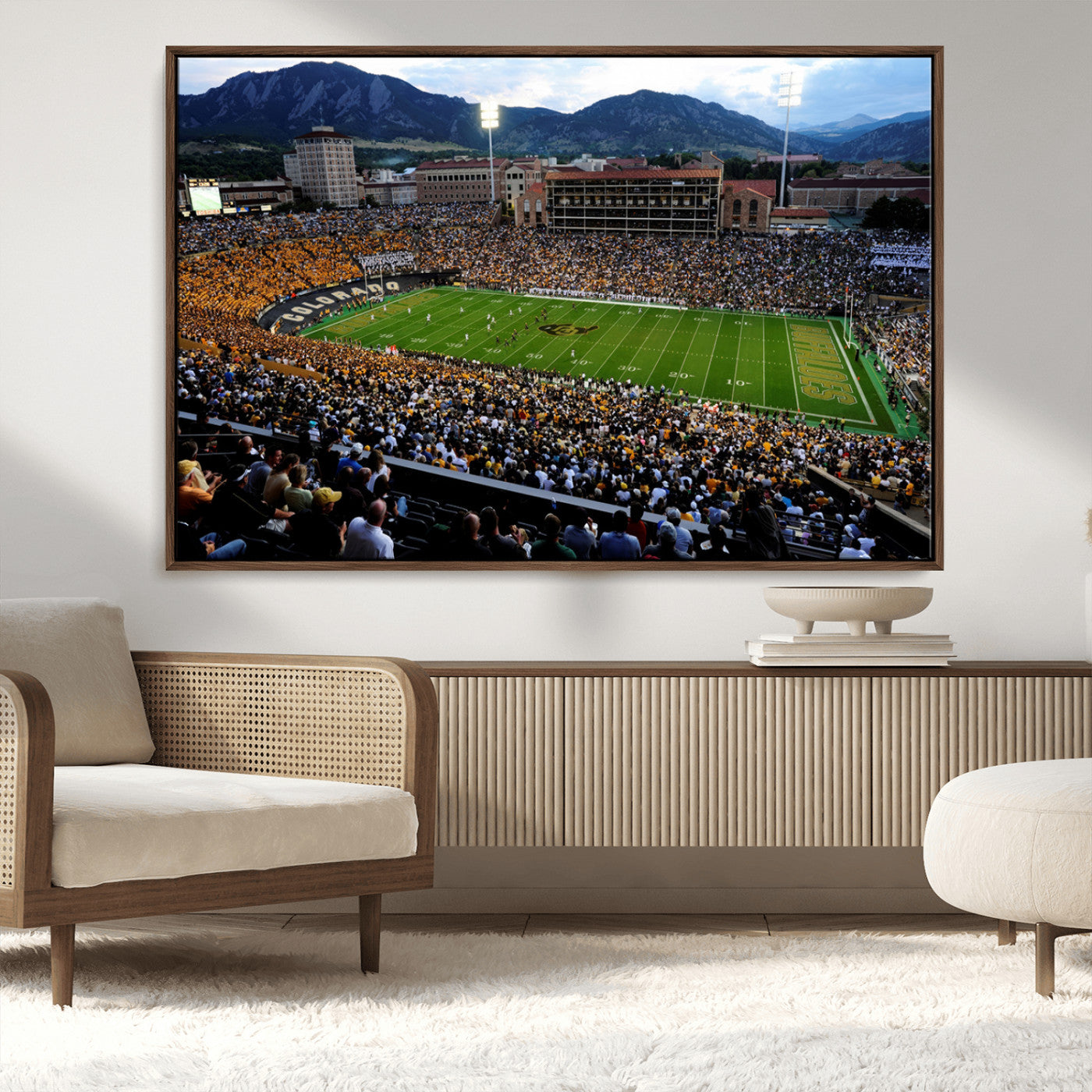 MGV-FC-36X24 - Colorado Buffaloes Canvas Print - Boulder Folsom Field Stadium Wall Art Canvas Print, Football Print