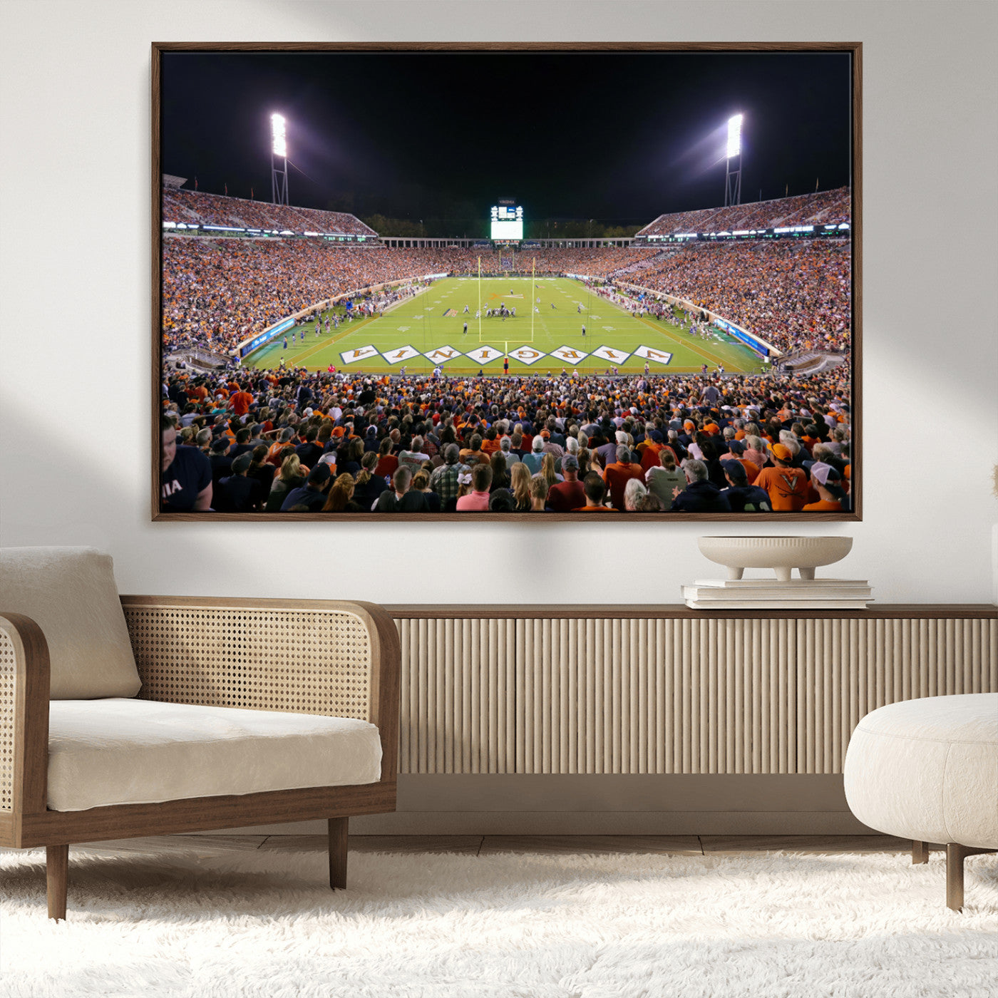MGV-FC-36X24 - Virginia Cavaliers Football Team Print - Charlottesville Scott Stadium Wall Art Canvas Print