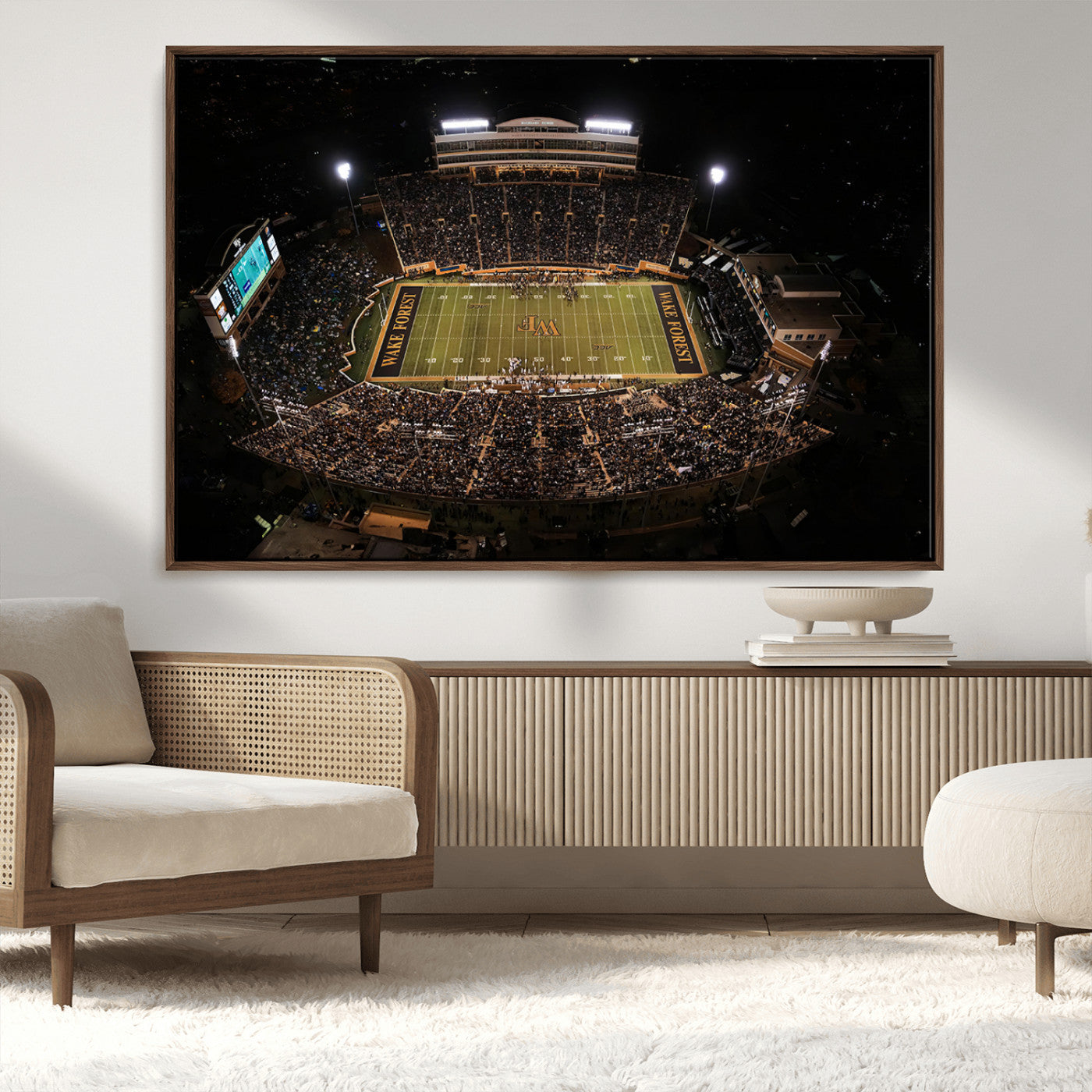 MGV-FC-36X24 - Wake Forest University Demon Deacons Canvas Printi, Football Team Print - Winston-Salem Allegacy