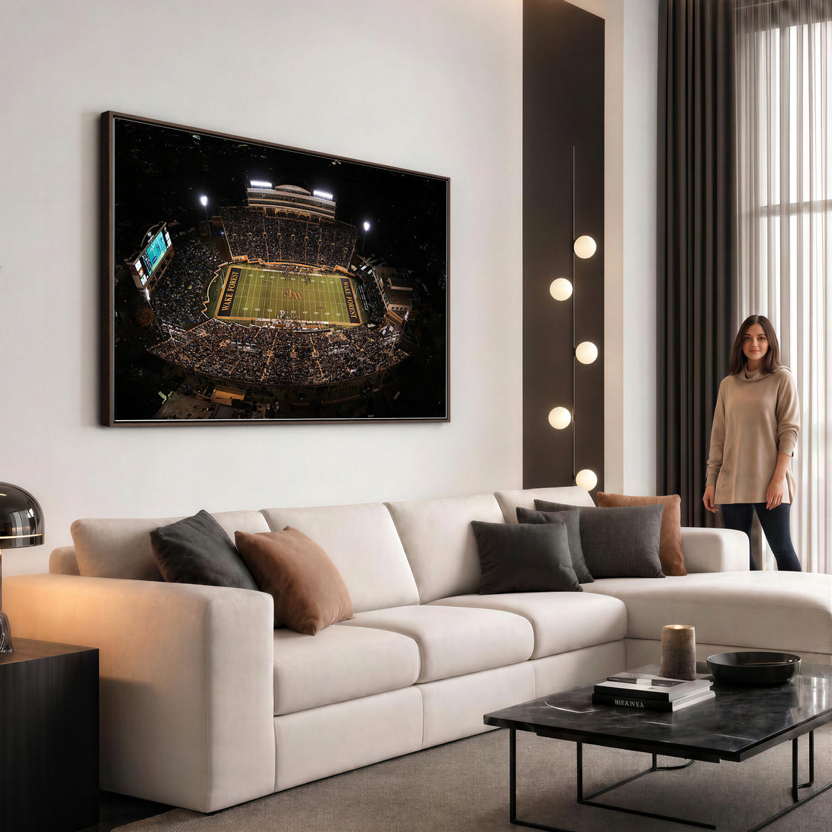 20605-MGV-CV-36X24 - Wake Forest University Demon Deacons Canvas Print, Football Team Wall Art
