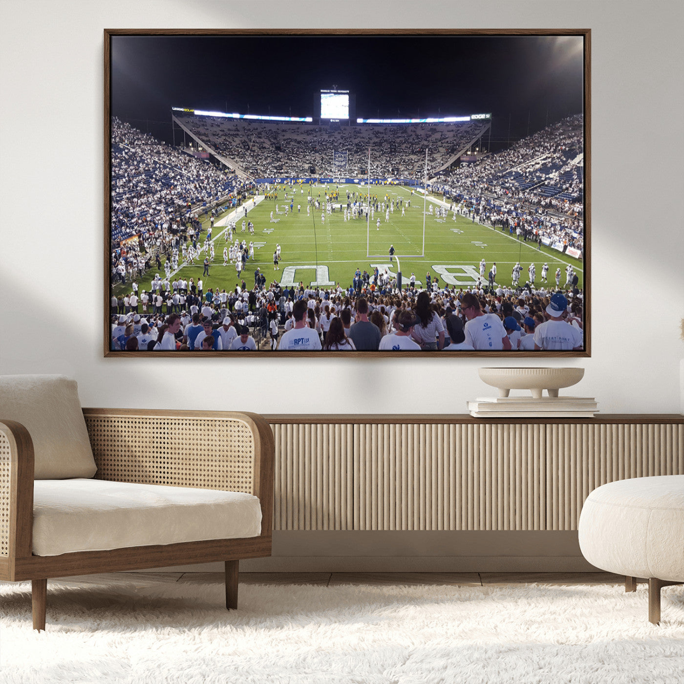 MGV-FC-36X24 - Brigham Young University Cougars Football Print Canvas - Provo LaVell Edwards Stadium Wall Art