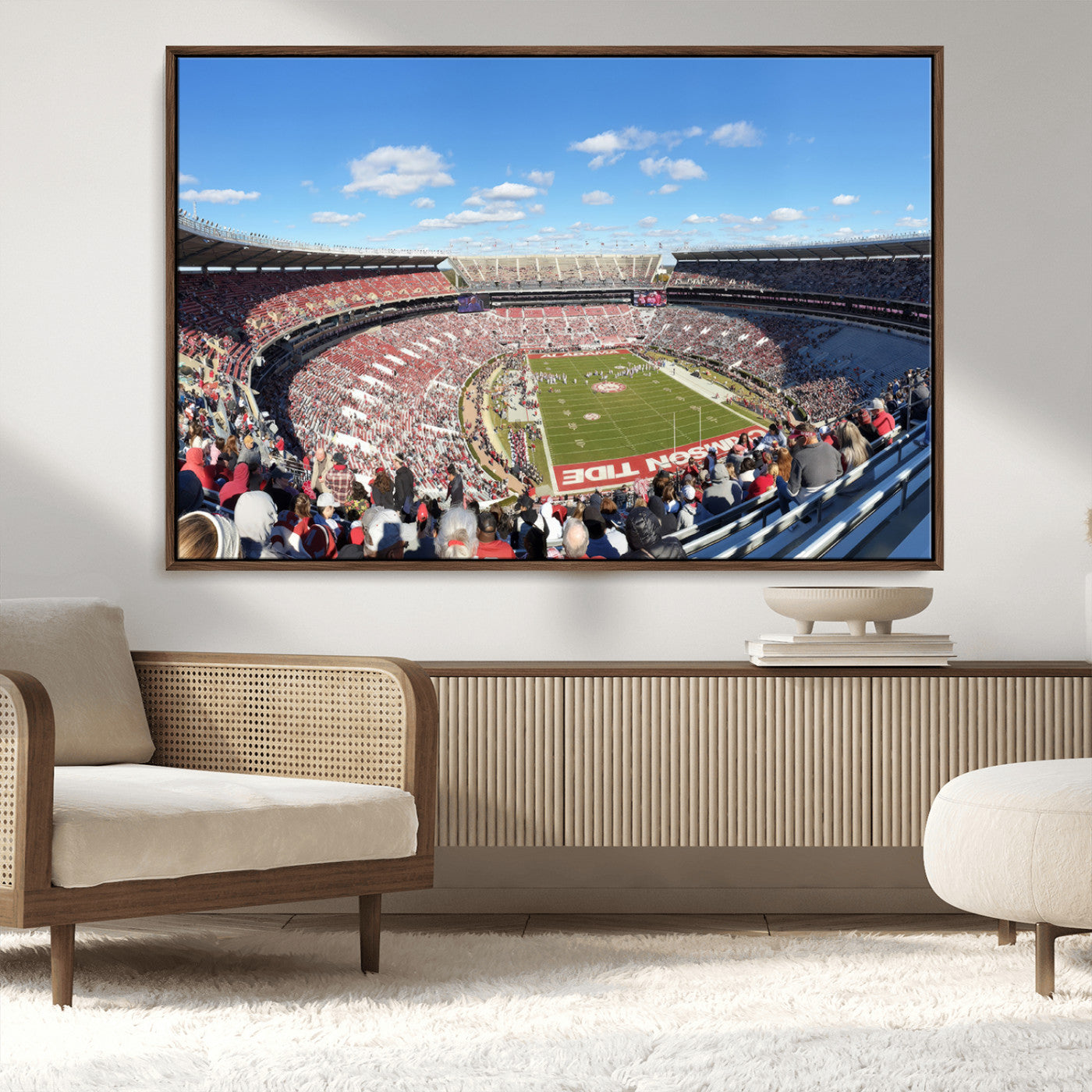 MGV-FC-36X24 - University of Alabama Crimson Tide Print Wall Art - Tuscaloosa Bryant-Denny Stadium Wall Art Canvas