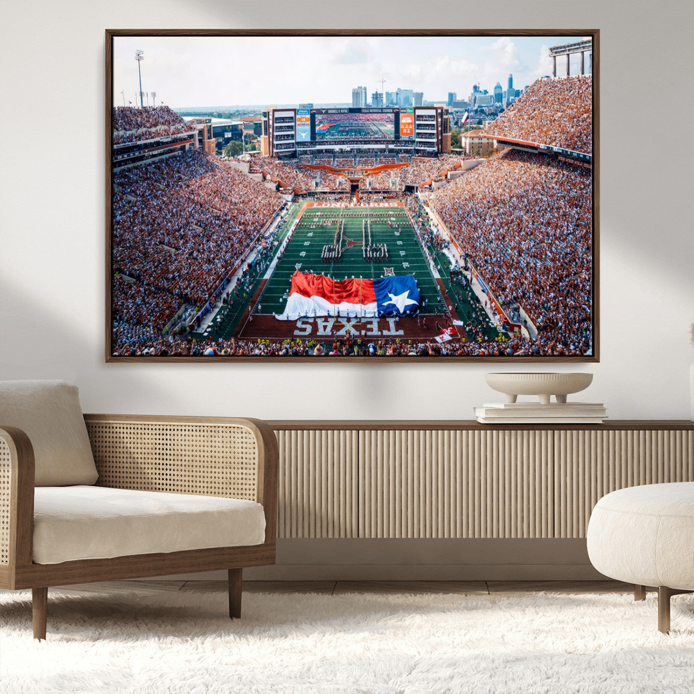 MGV-FC-36X24 - University of Texas Longhorns Football Team Canvas Print - Austin Darrell K Royal-Texas Memorial