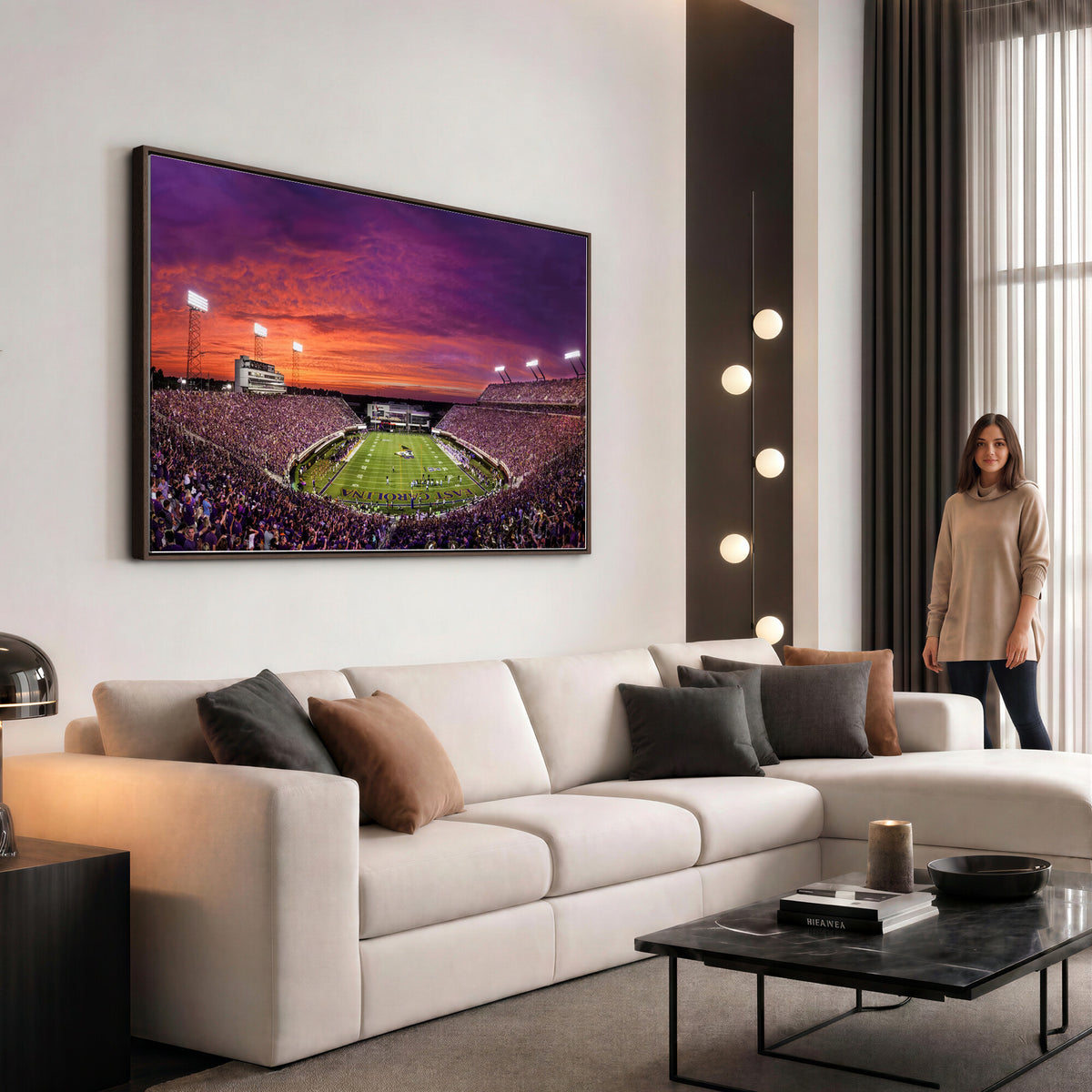 88575-MGV-CV-36X24 - East Carolina University Pirates Football Print Canvas- Greenville Dowdy-Ficklen Stadium Wall Art