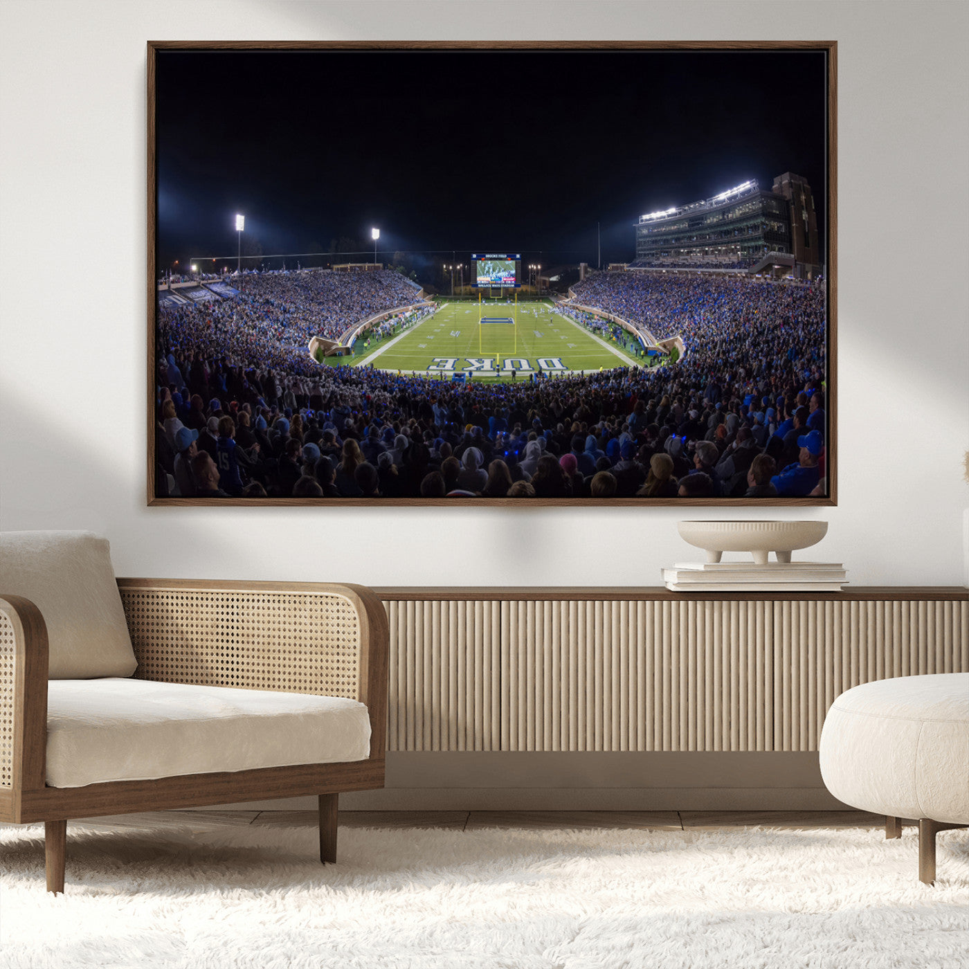 MGV-FC-36X24 - Duke University Blue Devils Football Team Print - Durham Wallace Wade Stadium Wall Art Canvas Print