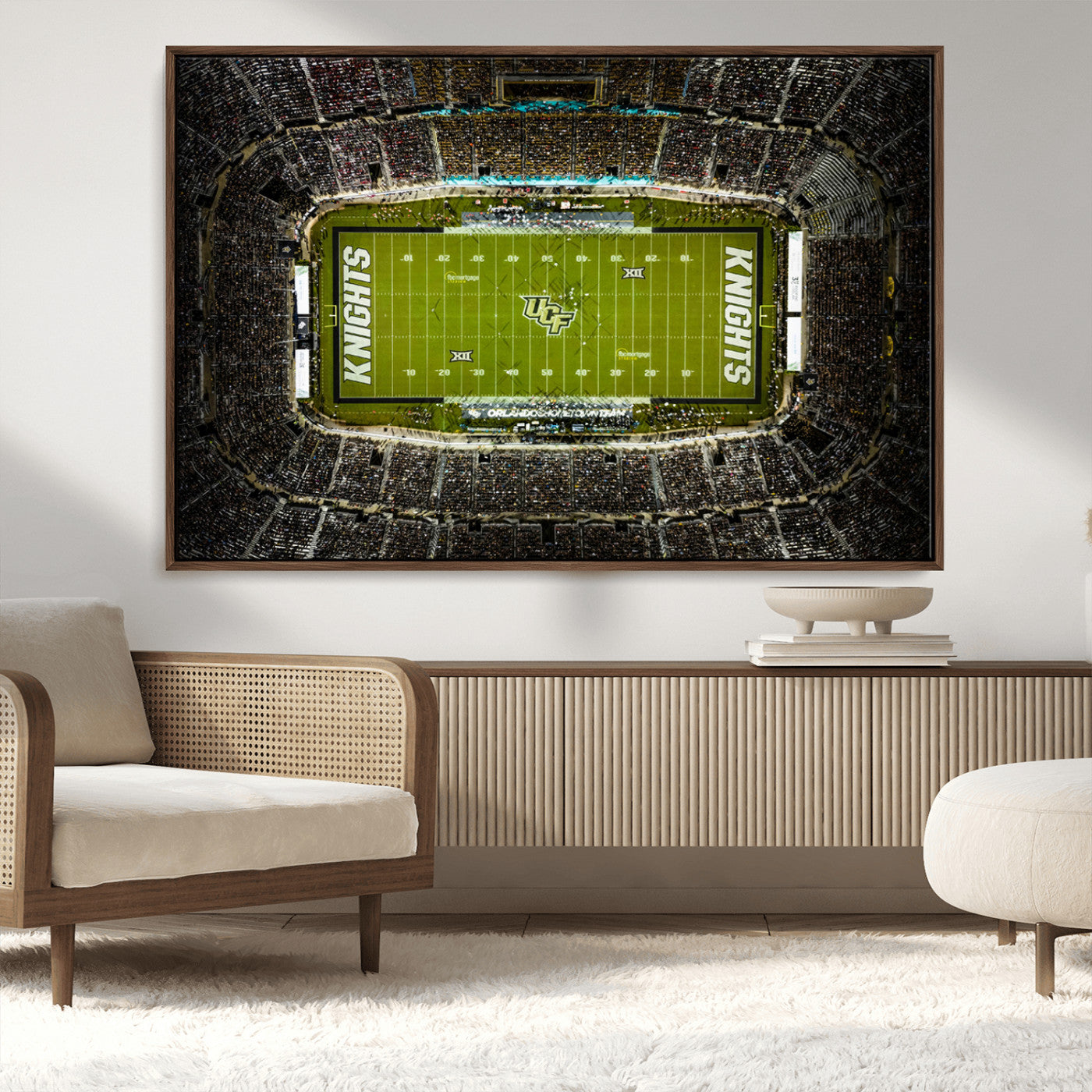 MGV-FC-36X24 - UCF Knights Football Team Print - Orlando FBC Mortgage Stadium Wall Art, UCF Knights Canvas Print