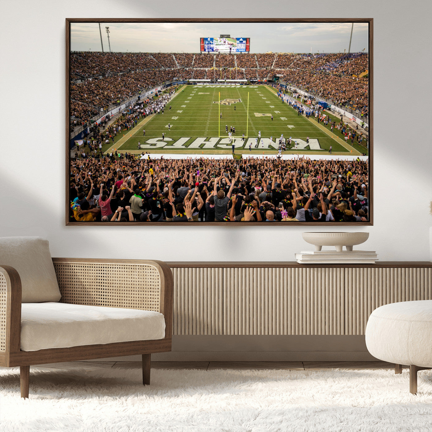 MGV-FC-36X24 - UCF Knights Football Team Print - Orlando FBC Mortgage Stadium Canvas Print