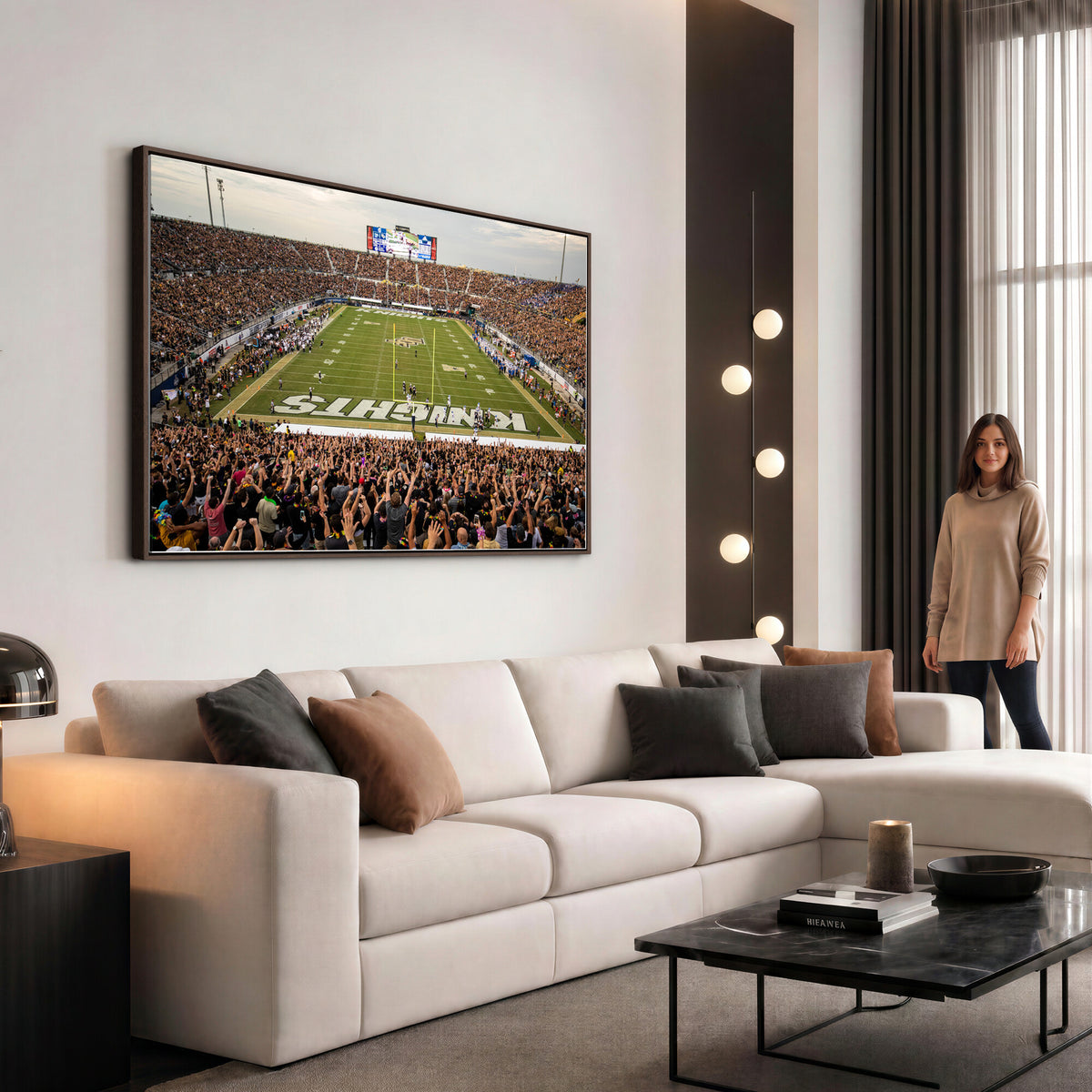 38659-MGV-CV-36X24 - UCF Knights Football Team Print - Orlando FBC Mortgage Stadium Canvas Print