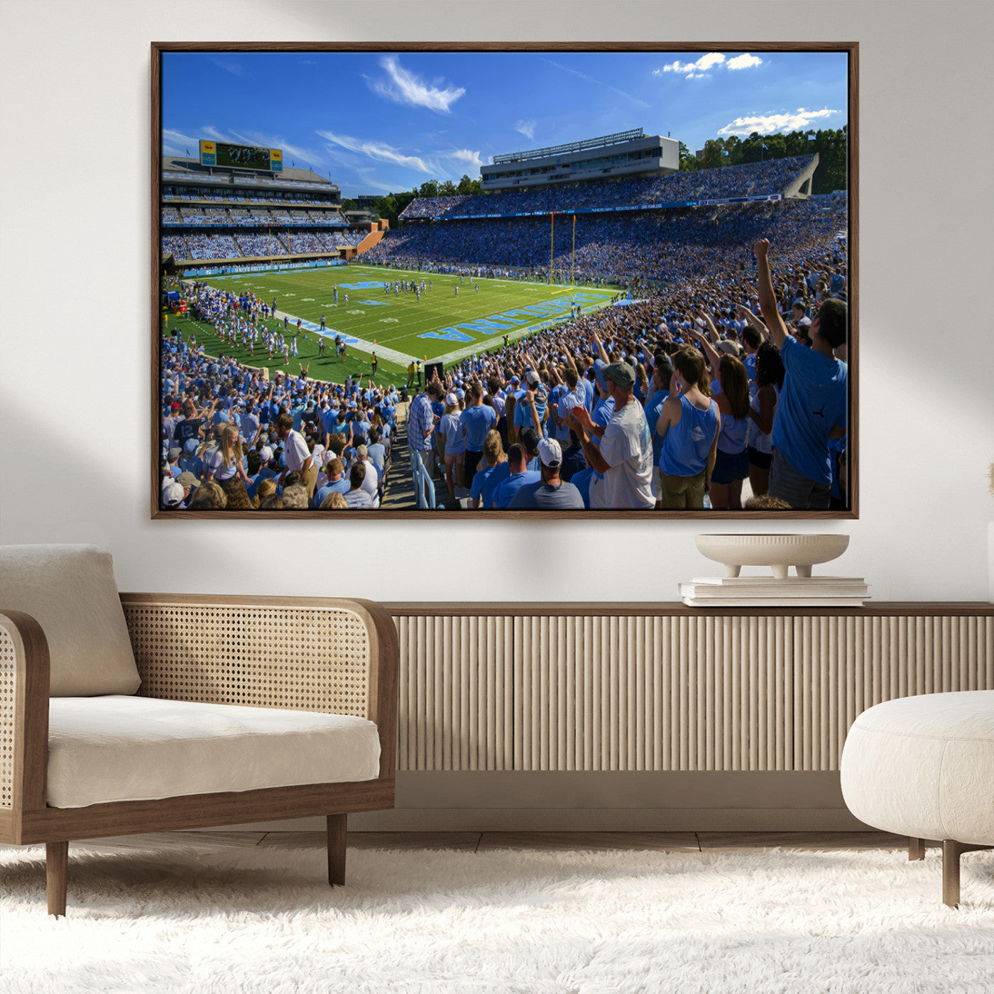 MGV-FC-36X24 - University of North Carolina Tar Heels Team Canvas Print - Chapel Hill Kenan Memorial Stadium Wall