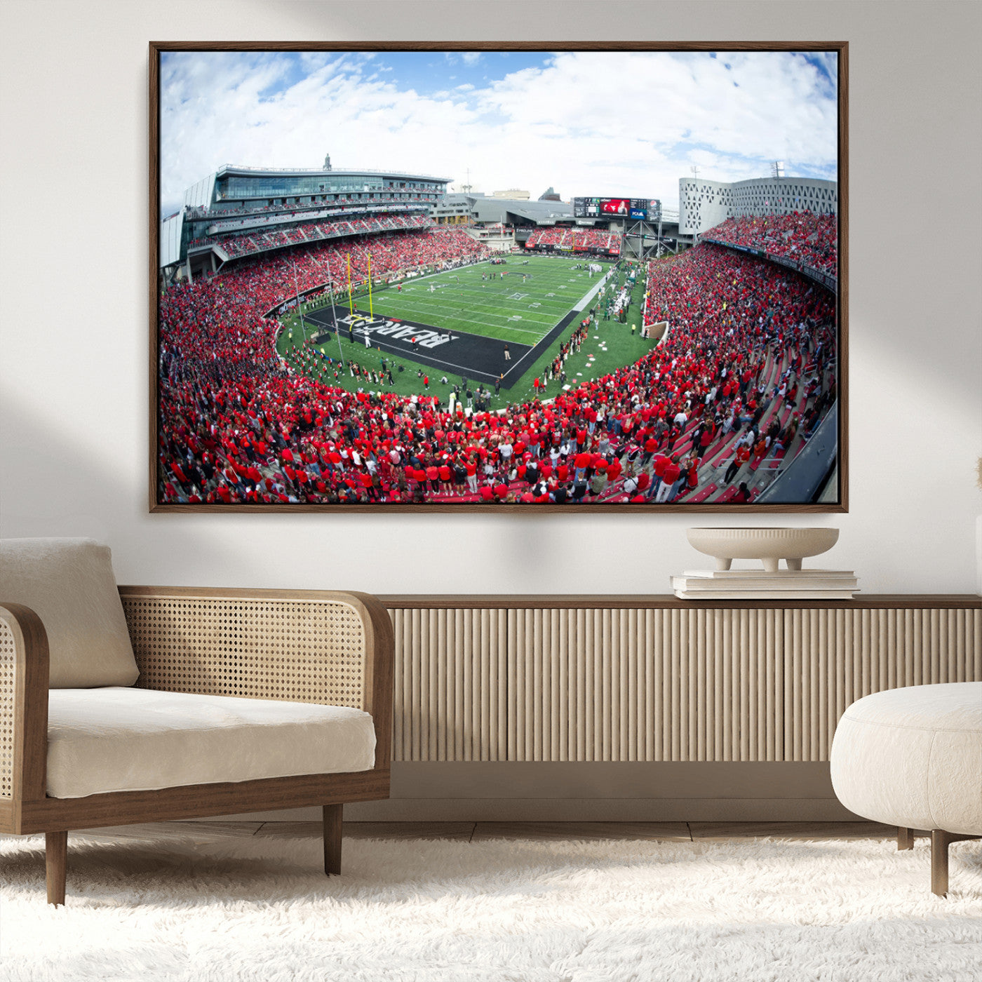 MGV-FC-36X24 - Cincinnati Bearcats Football Team Print - Nippert Stadium Wall Art Canvas Print