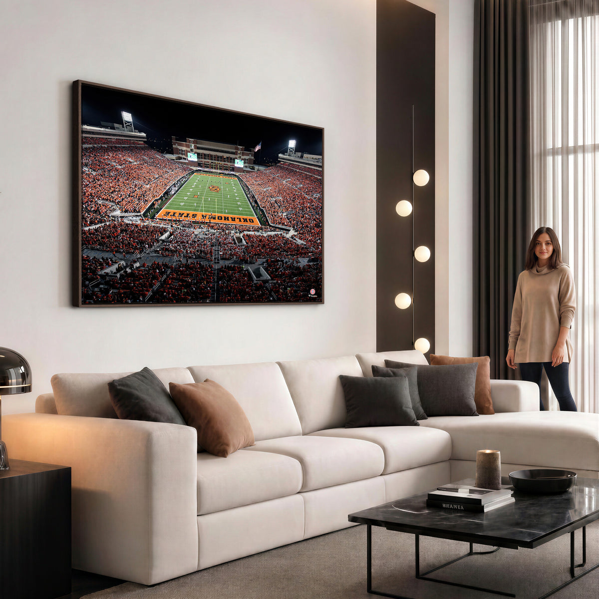 81675-MGV-CV-36X24 - Boone Pickens Stadium Wall Art Oklahoma State Cowboys Print