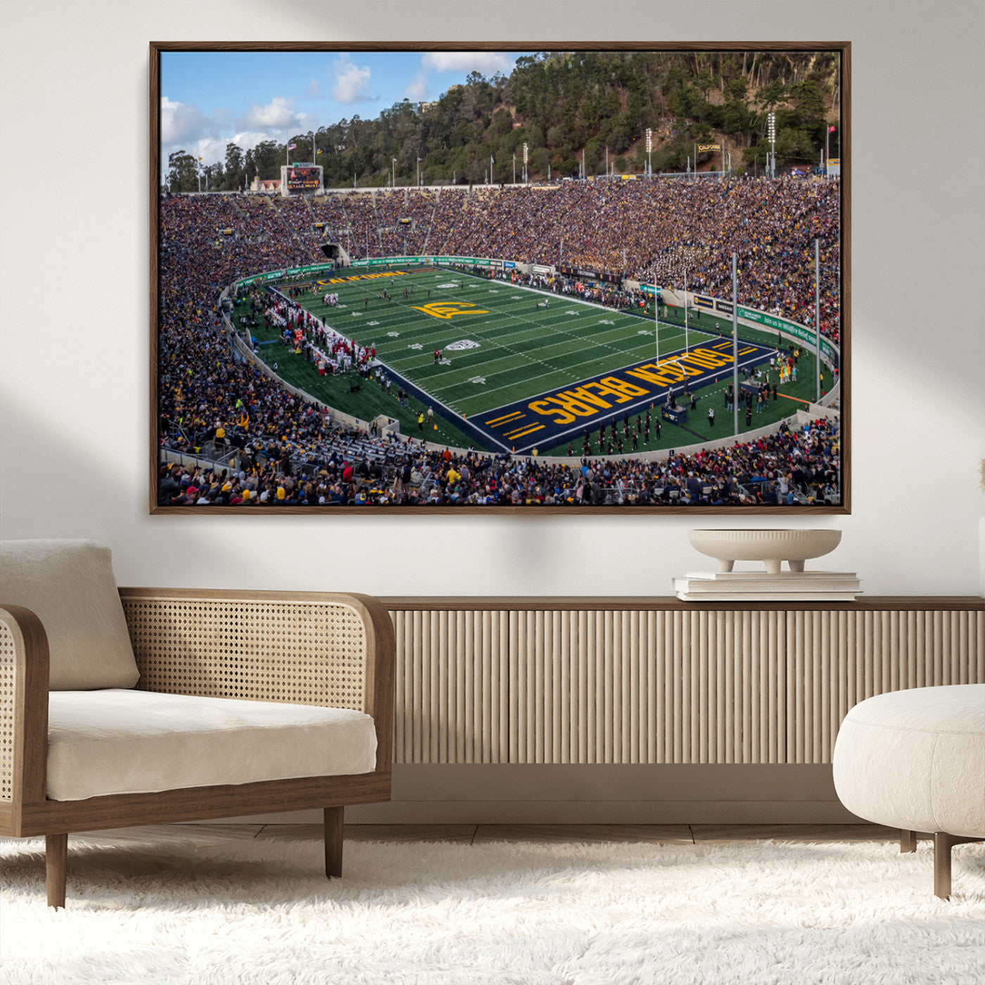 MGV-FC-36X24 - University of California Golden Bears Football Team Print - Berkeley California Memorial Stadium Art