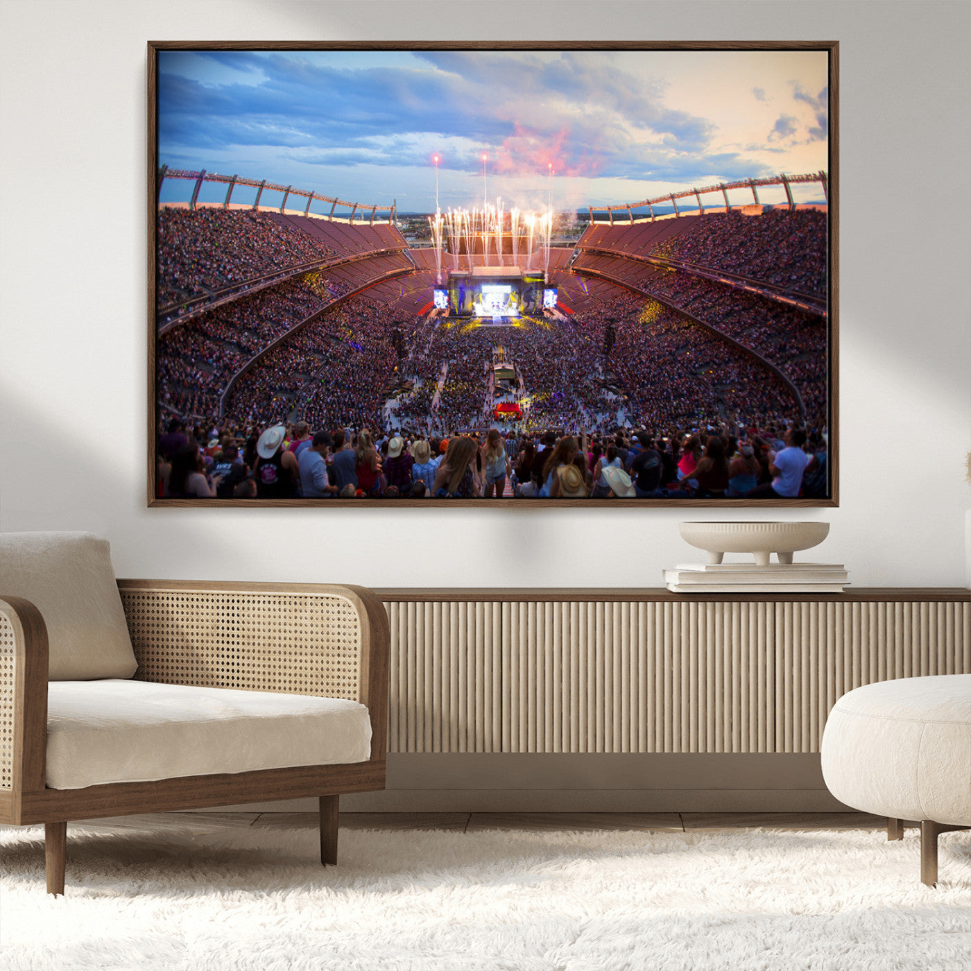 MGV-FC-36X24 - Denver Broncos Football Team Print Canvas- Empower Field at Mile High Stadium Wall Art Canvas Print