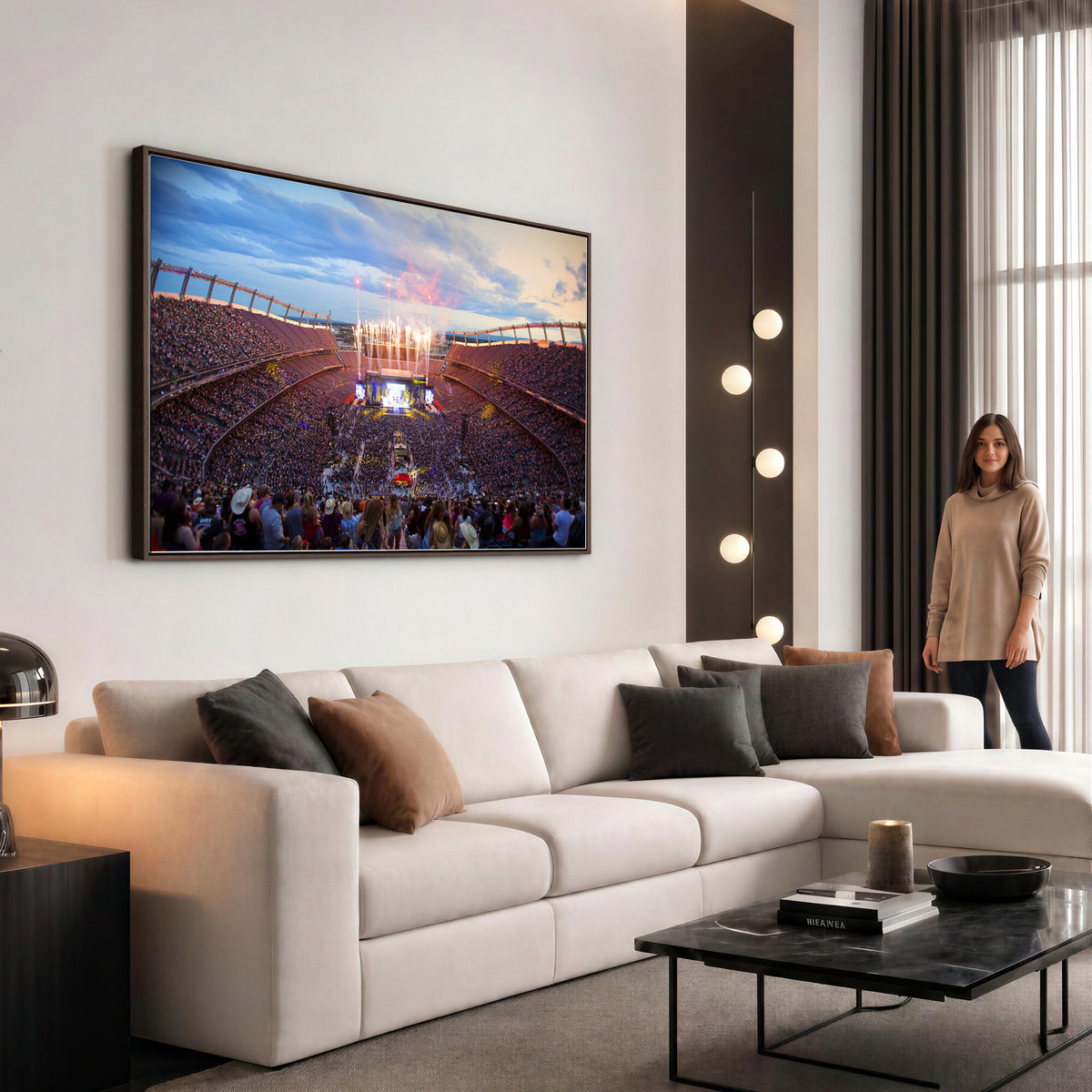 24689-MGV-CV-36X24 - Denver Broncos Football Team Print Canvas, Empower Field