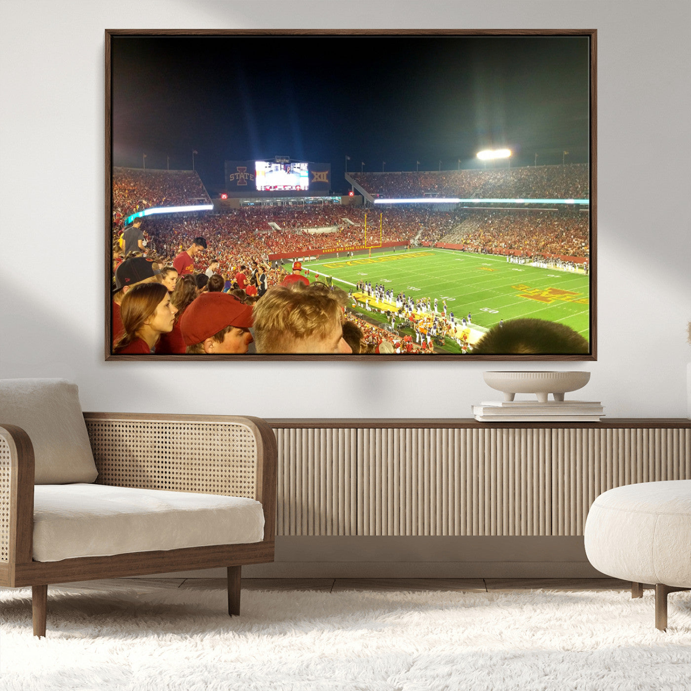 MGV-FC-36X24 - Iowa State University Cyclones Art Print, Football Team Print - Jack Trice Stadium Ames Wall Art