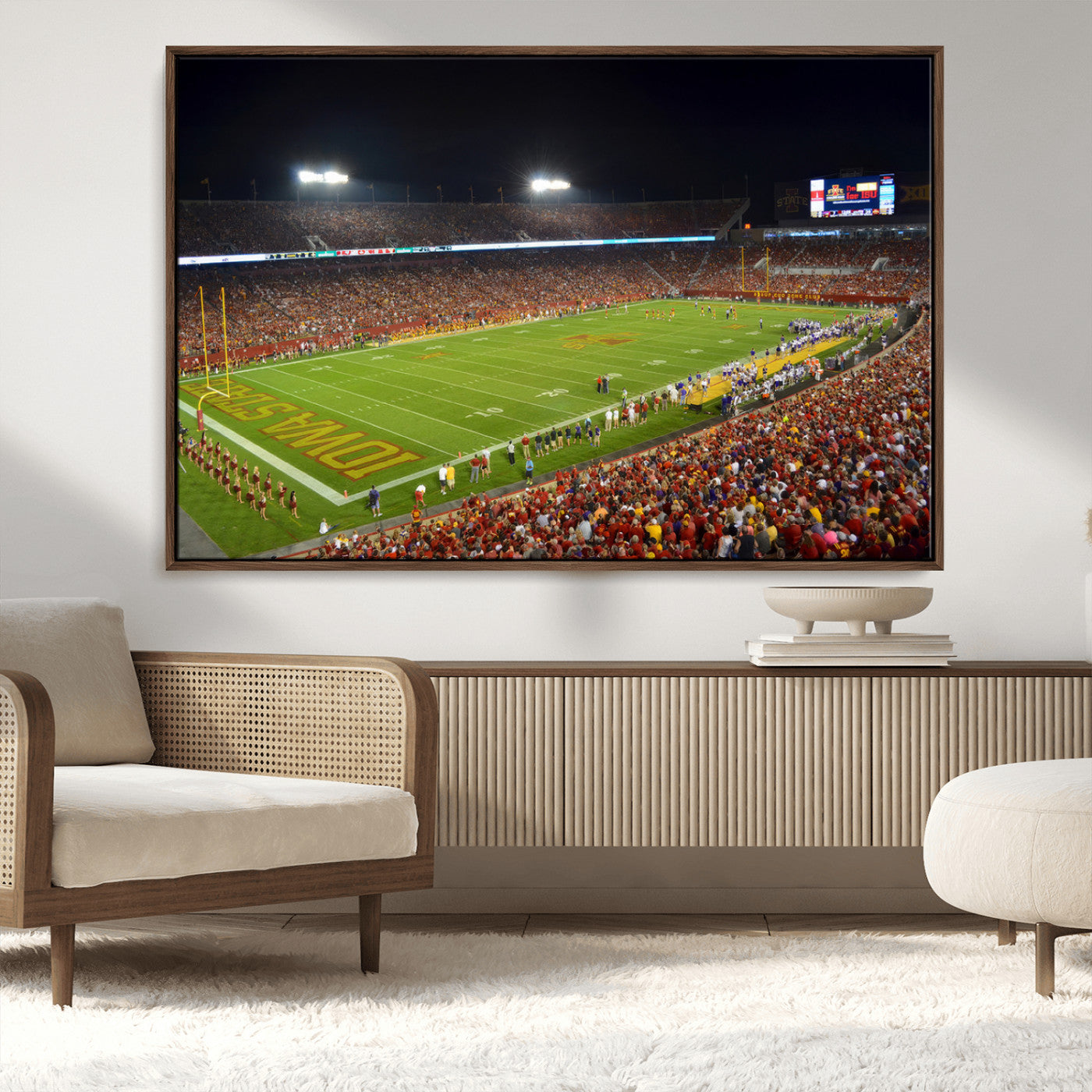 MGV-FC-36X24 - Iowa State University Cyclones Football Team Print - Ames Jack Trice Stadium Canvas Print