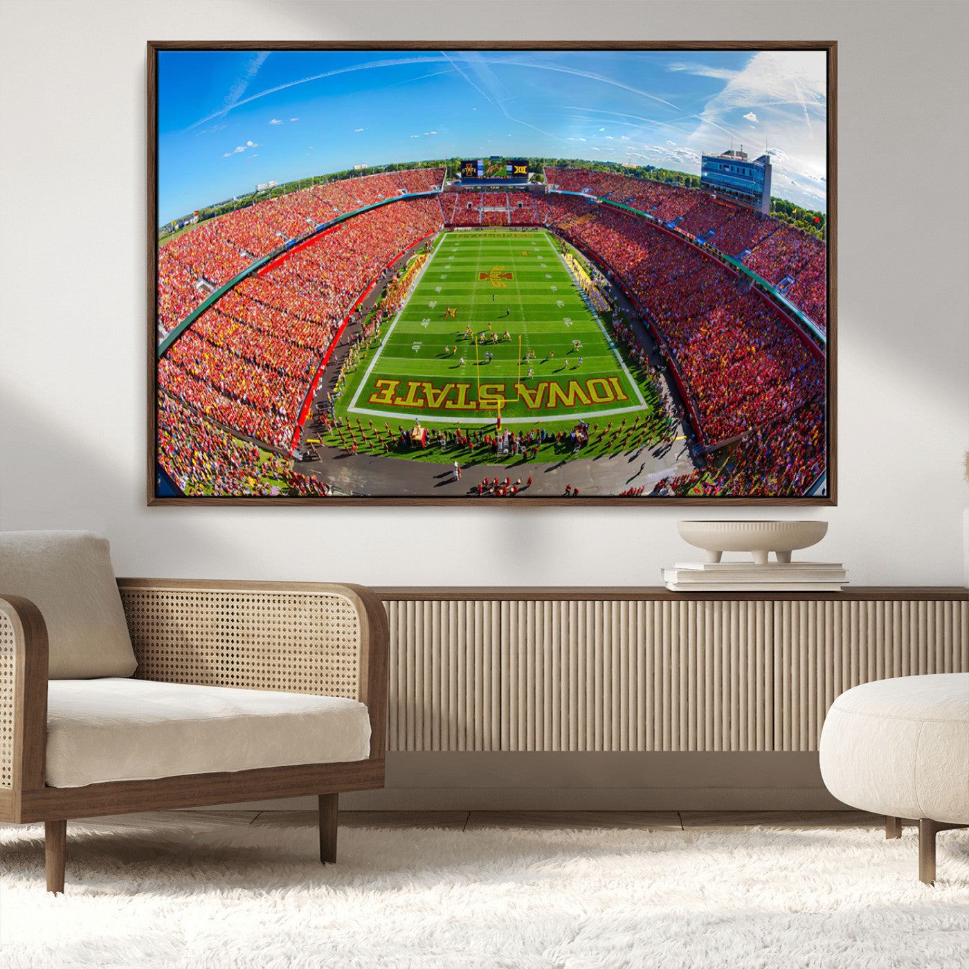 MGV-FC-36X24 - Iowa State University Cyclones Football Team Print - Ames Jack Trice Stadium Art Canvas Print