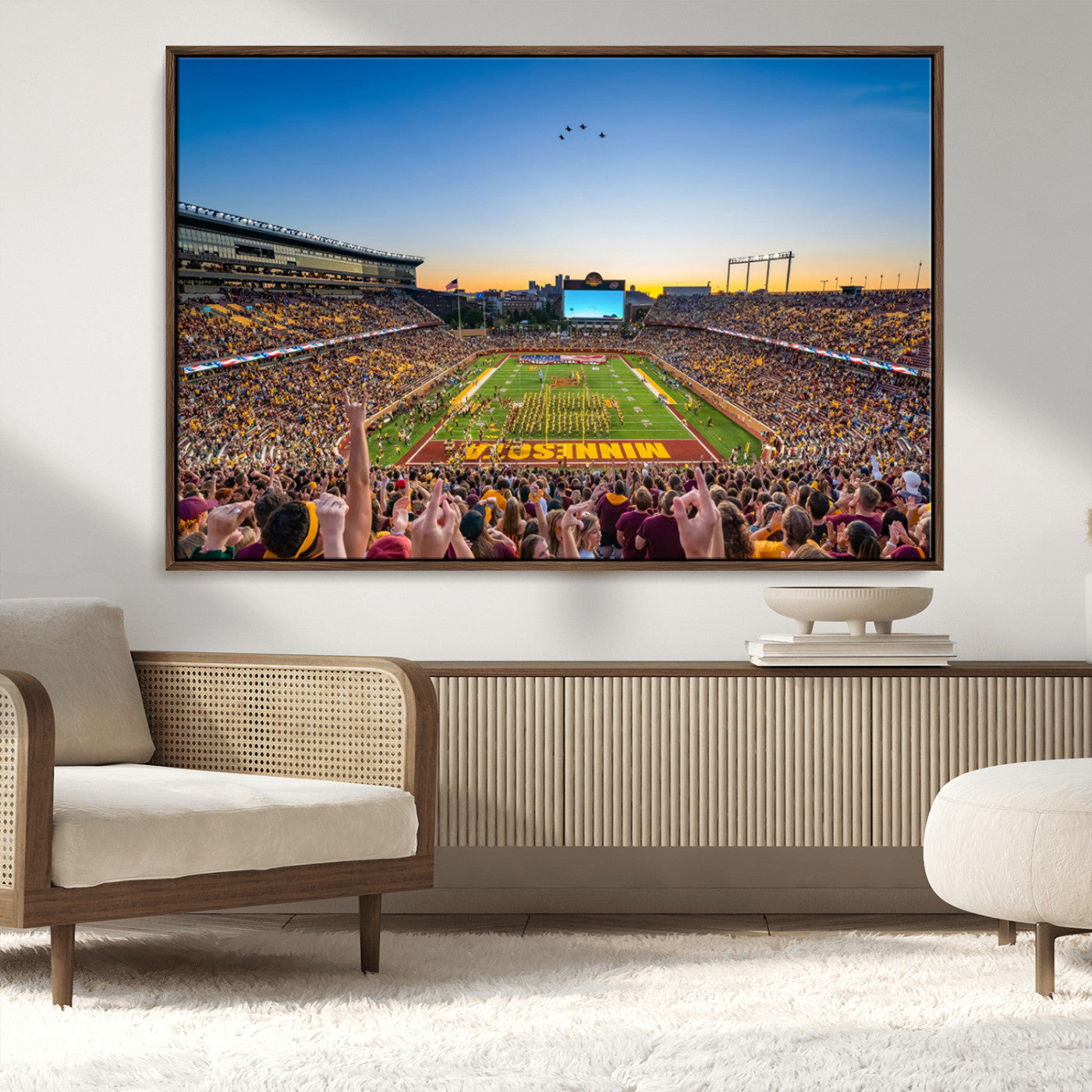 MGV-FC-36X24 - University of Minnesota Golden Gophers Art Print, Football Team Print - Minneapolis Huntington Bank