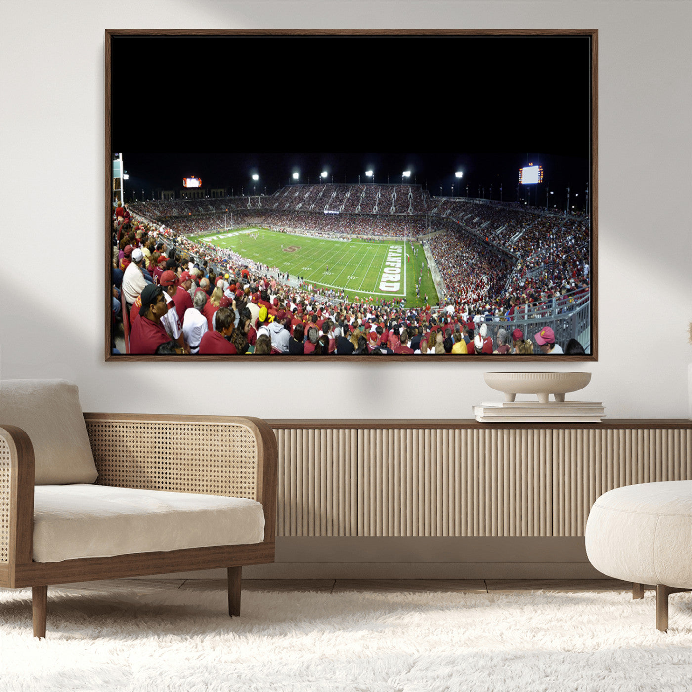 MGV-FC-36X24 - Stanford University Cardinal Football Team Print - Stanford Stadium Wall Art Canvas Print