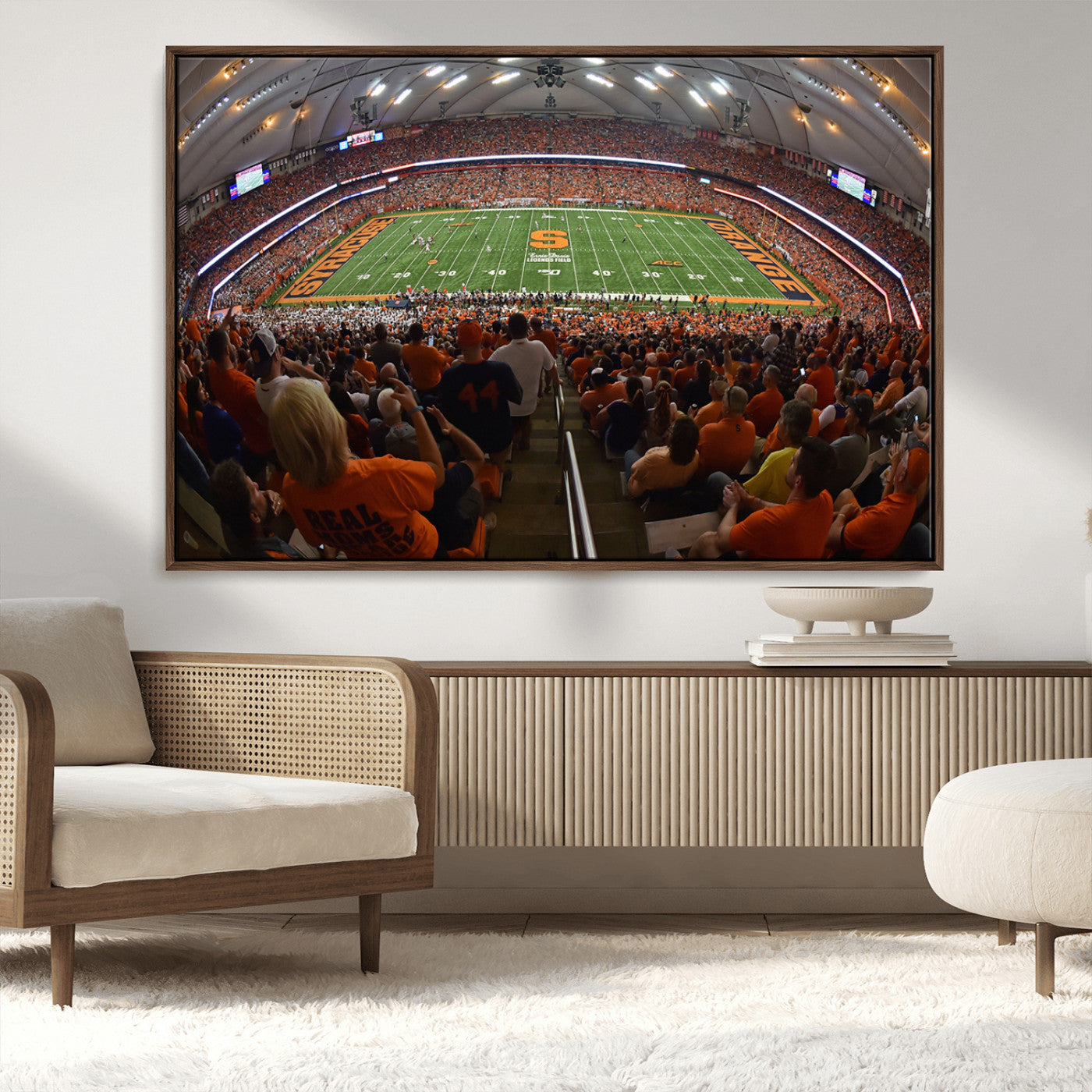 MGV-FC-36X24 - Syracuse University Orange Football Canvas Print, Football Team Print - Syracuse JMA Wireless Dome